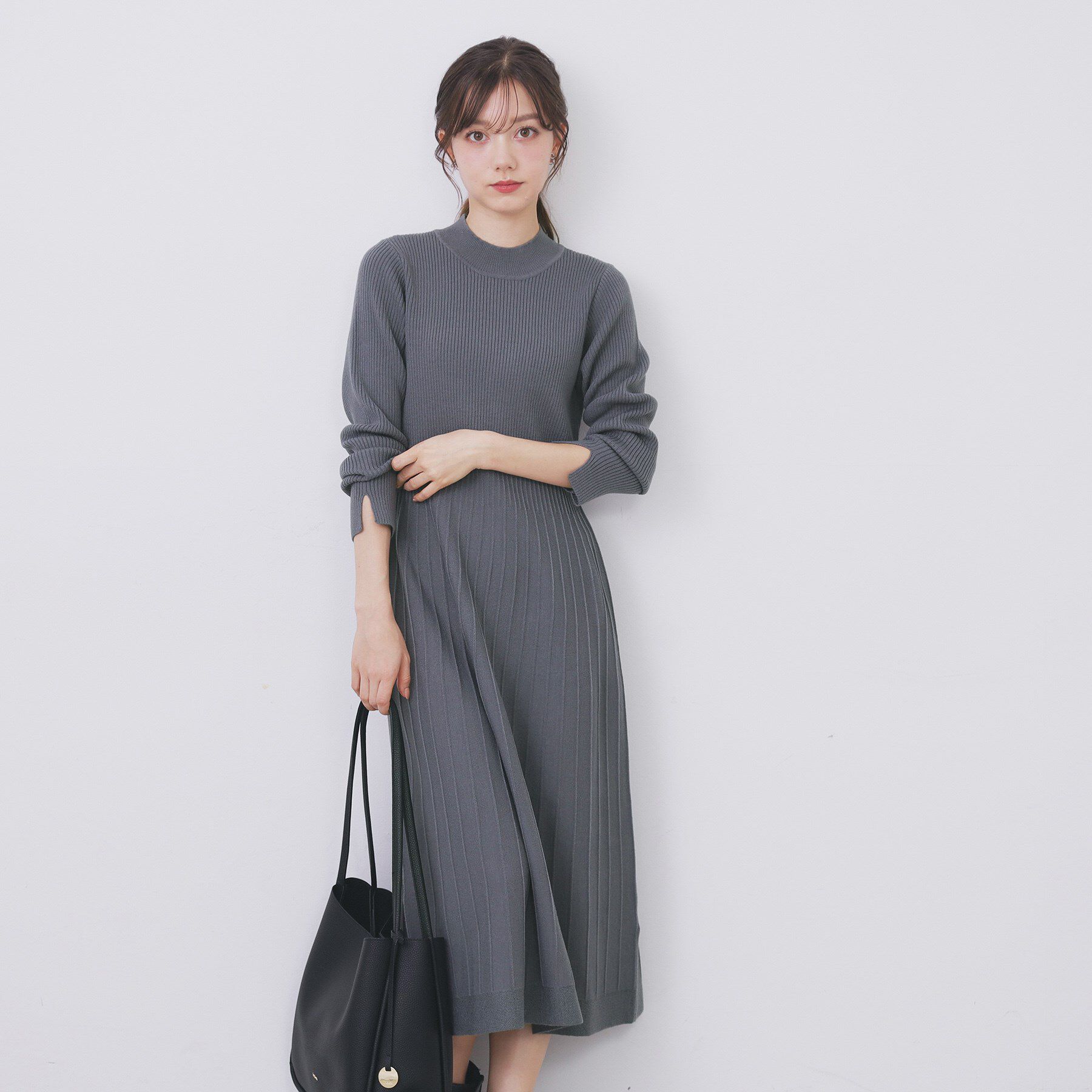 index「ラメフェザープルオーバーセット ニットワンピース【洗濯機OK】《XS～LL》」|スーツ|