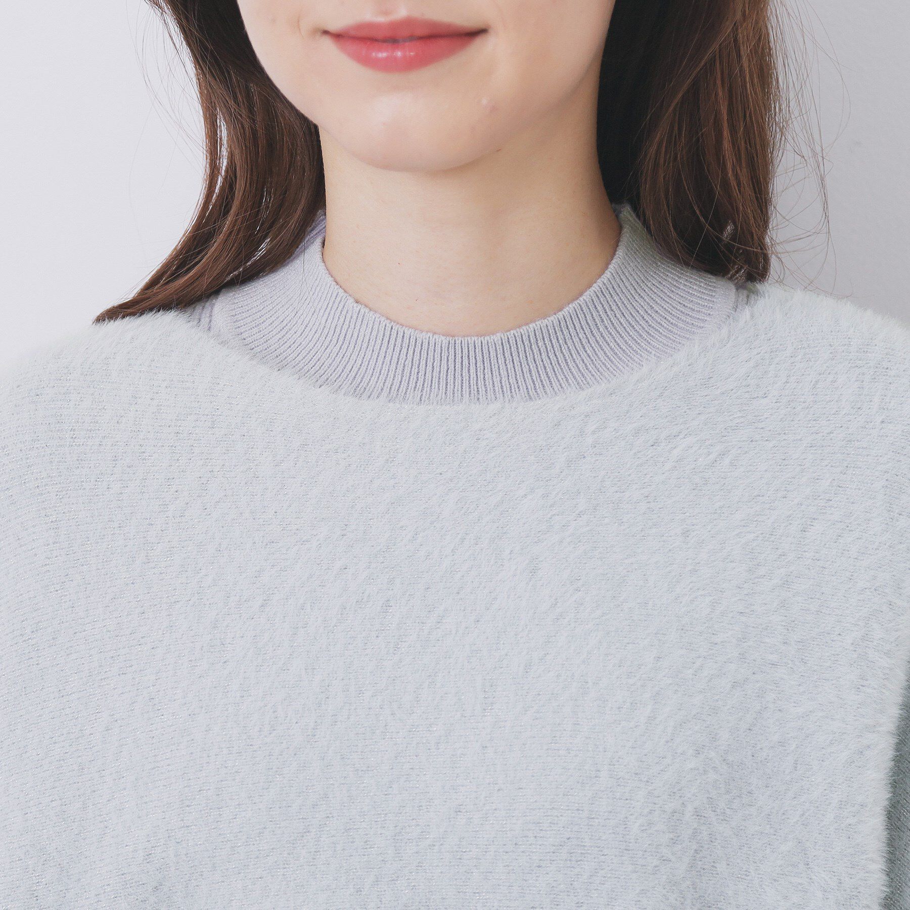 index「ラメフェザープルオーバーセット ニットワンピース【洗濯機OK】《XS～LL》」|スーツ|