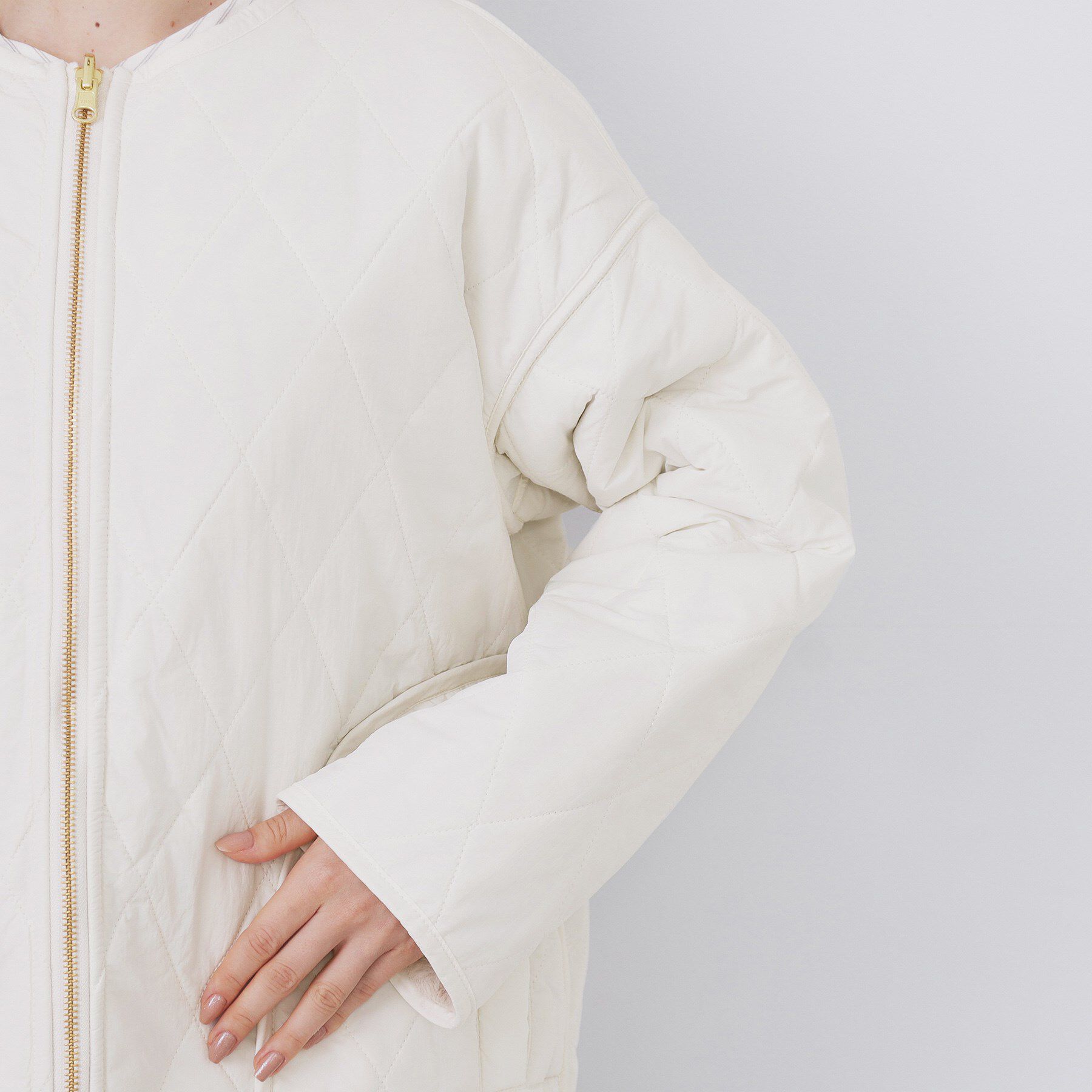 index「リバーシブル キルティングファーブルゾン【洗濯機OK】」|ブルゾン・スタジャン|