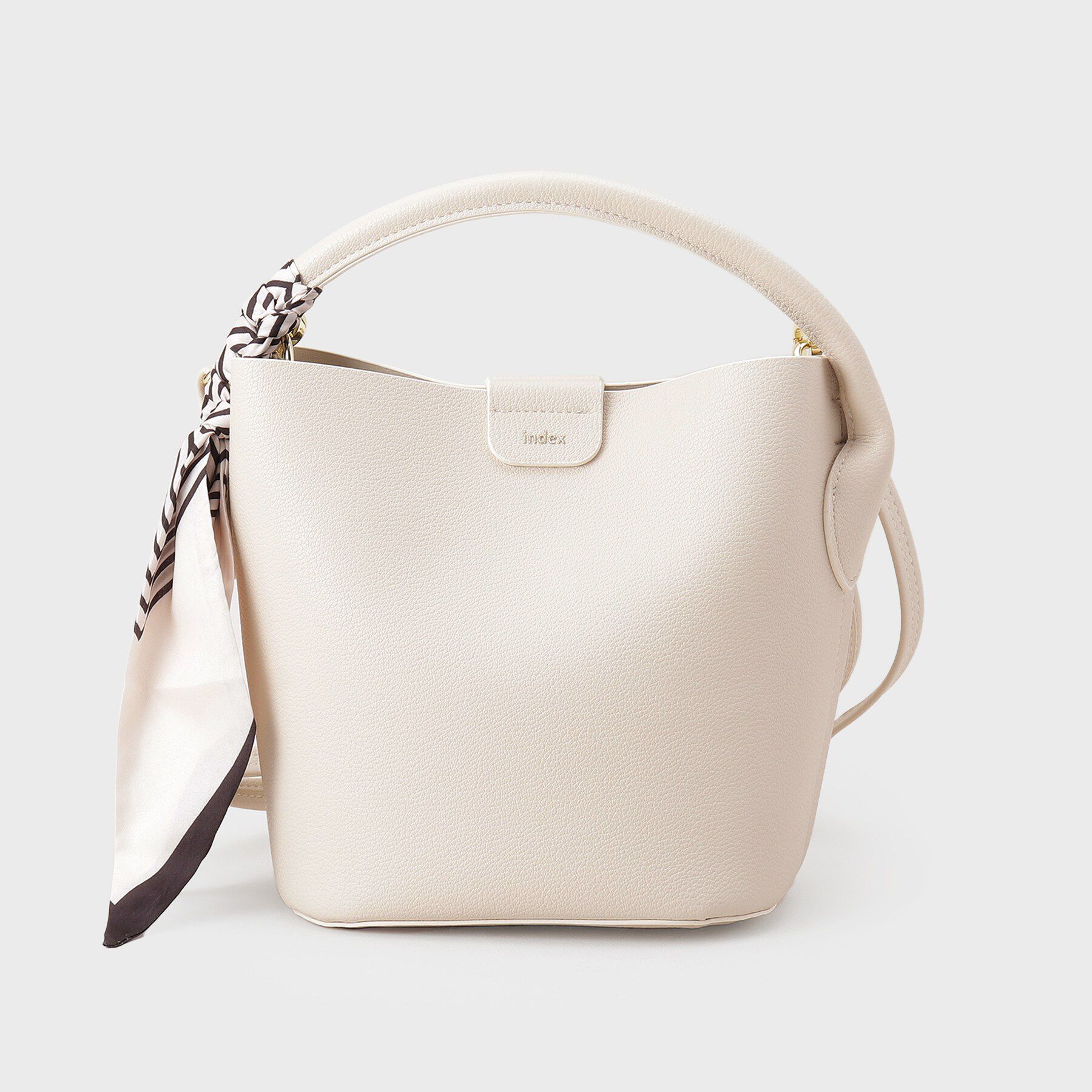 index「ストライプスカーフ付きミドルバッグ【2WAY】」|トートバッグ|