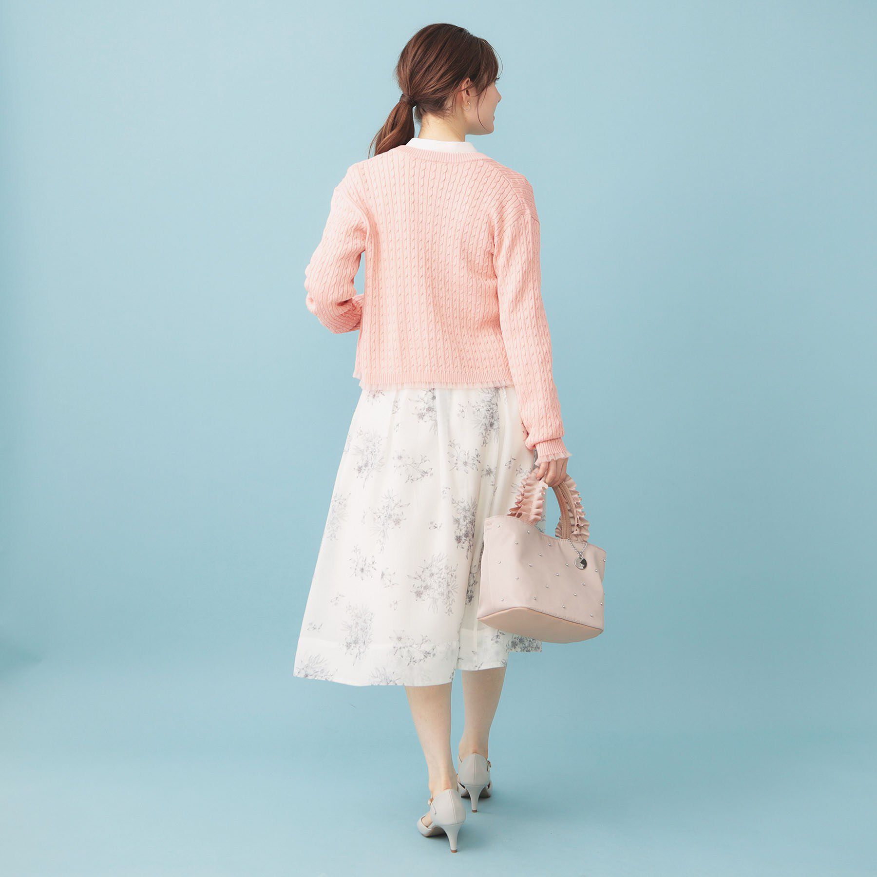 index「袖シアーフリルケーブルラメカーディガン【洗濯機OK/抗ピル】」|カーディガン|