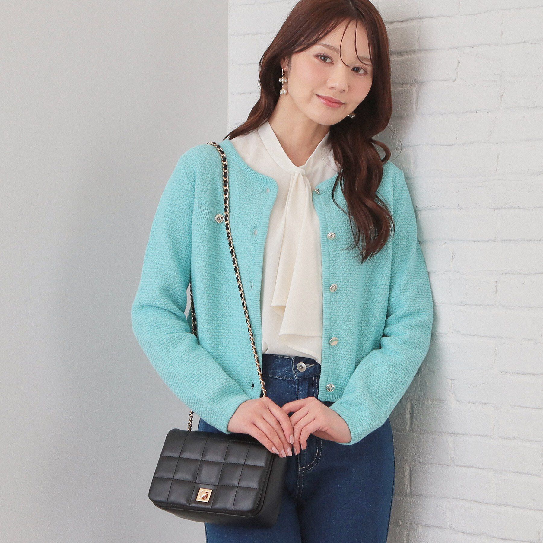 index「2WAYスクエアキルトチェーンショルダー」|ショルダー・メッセンジャー|ブラック(019)