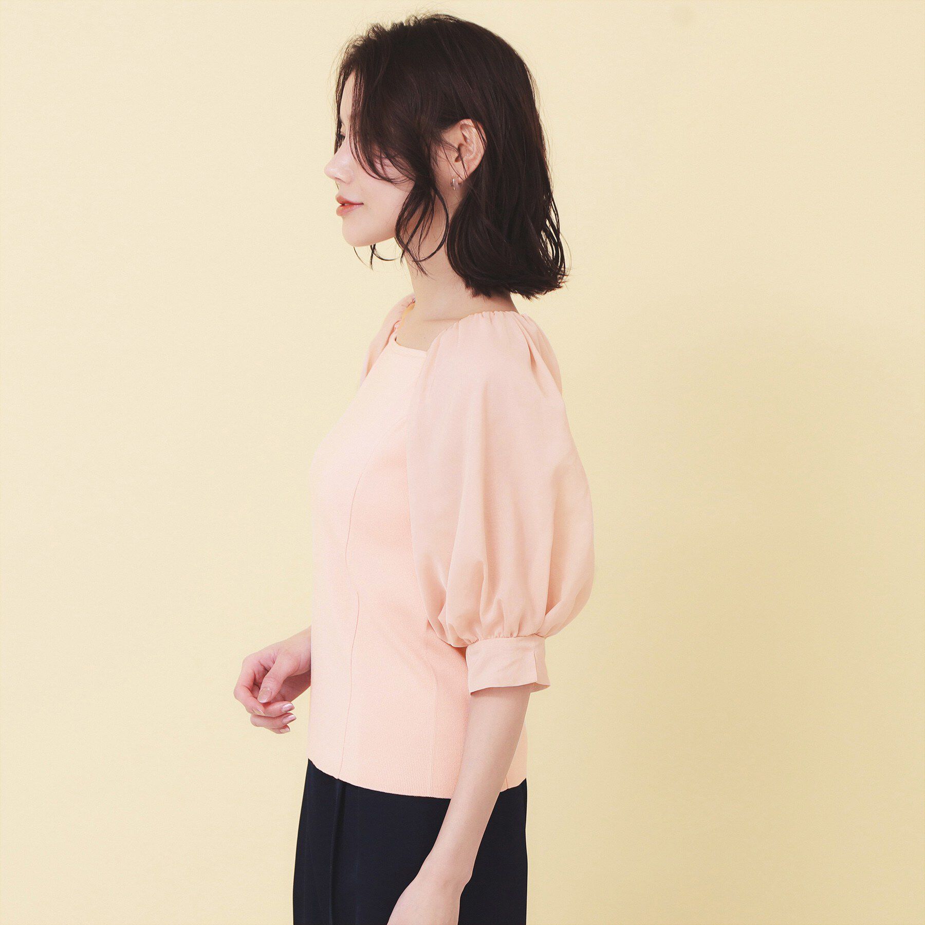 index「バルーンシアードッキングスクエアニット【洗濯機OK】」|ニット・セーター|