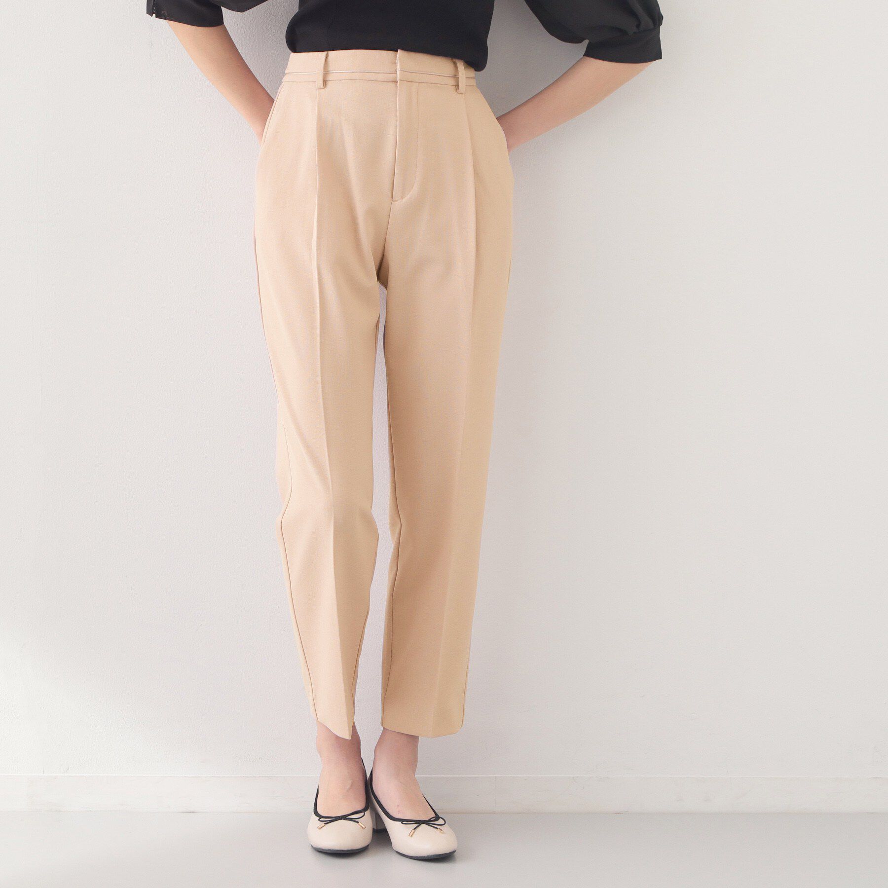 index「ストレッチテーパードパンツ/セットアップ対応可【洗濯機OK/接触冷感/吸水速乾/防シワ】《SS～LL」|その他|オレンジ(065)