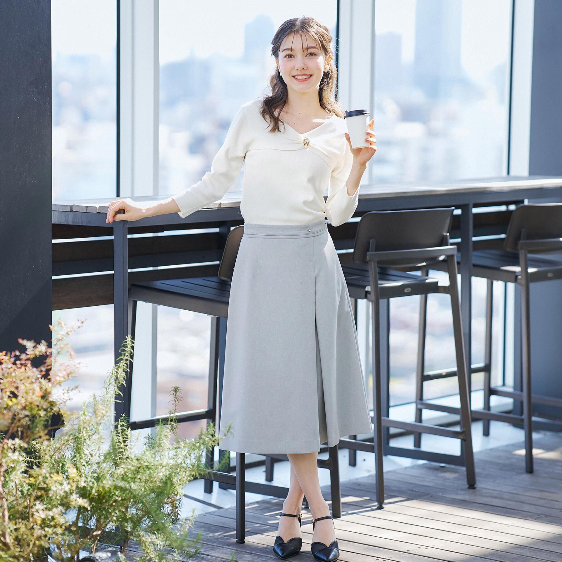 index「アシメタックAラインスカート/セットアップ対応可【洗濯機OK/防シワ】《XS～LL》」|スカート|