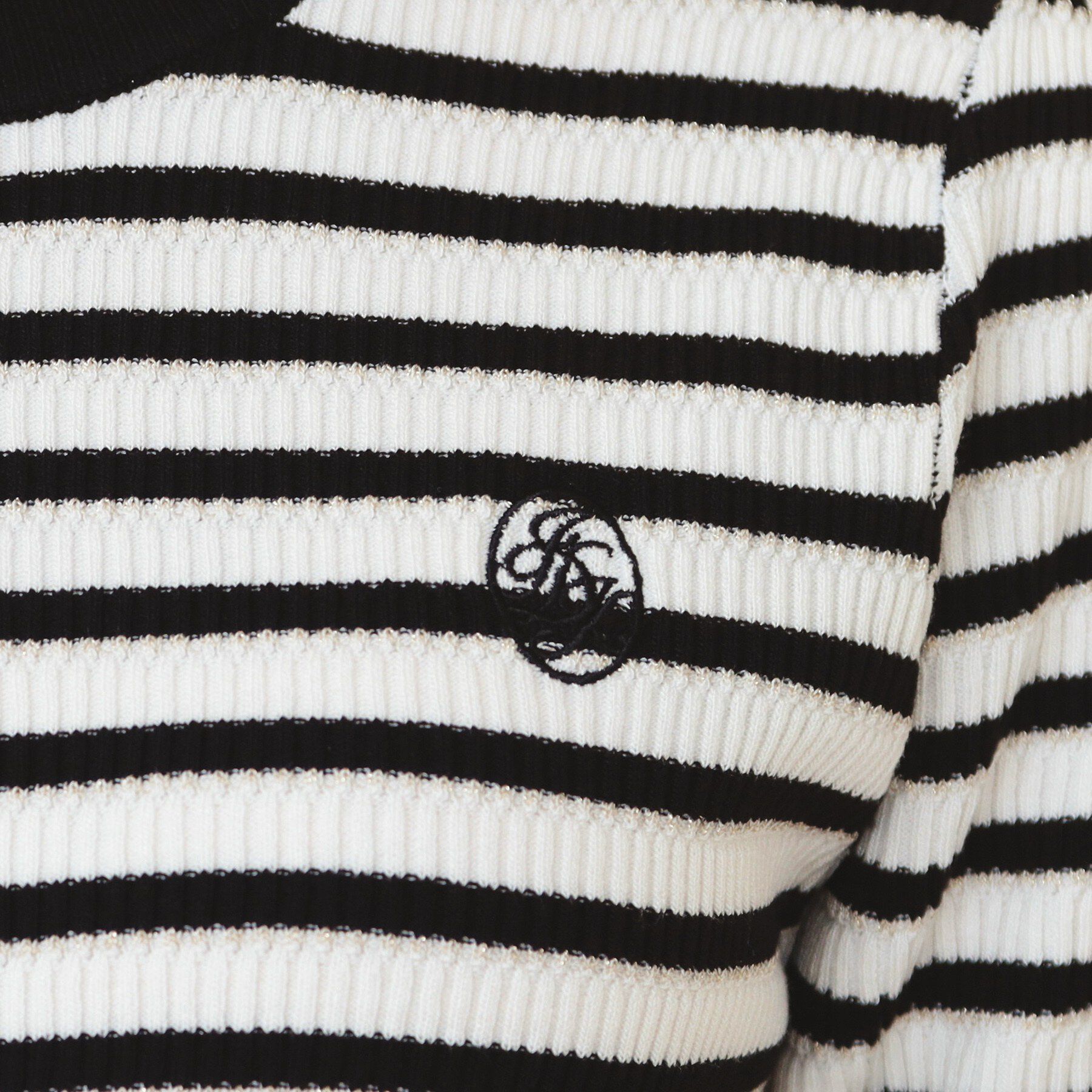 index「変わり編みボーダー半袖ニット【洗濯機OK/抗ピル】」|ニット・セーター|