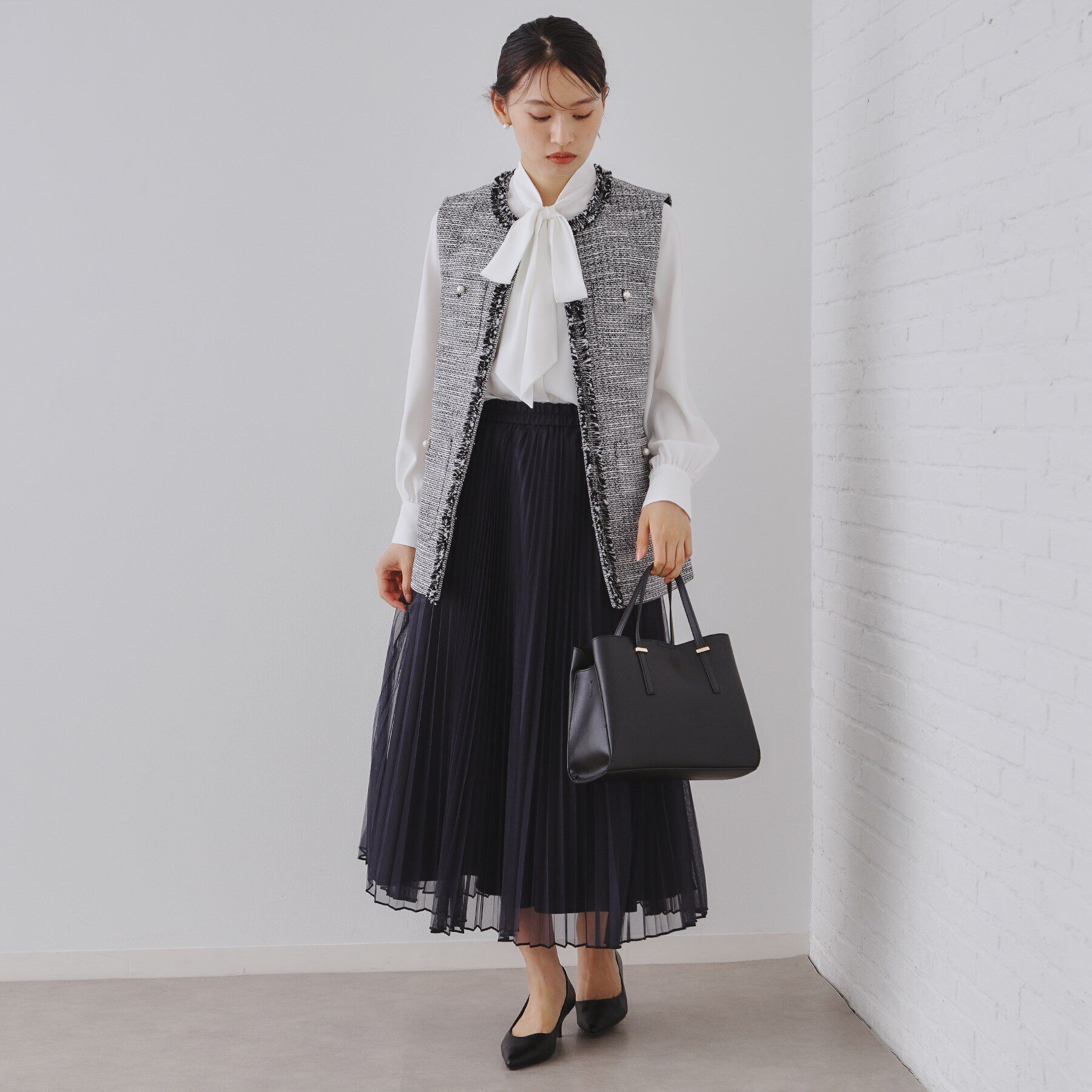 OPAQUE.CLIP「【2WAY】フロントバースクエアデザインミドルバッグ」|ハンドバッグ|