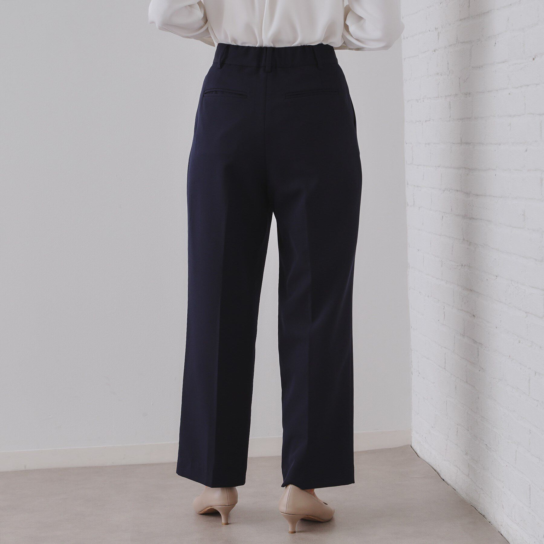 OPAQUE.CLIP「《通勤・セレモニー/セットアップ対応》ワイドパンツ/ダブルクロス【洗濯機洗い可】」|その他|