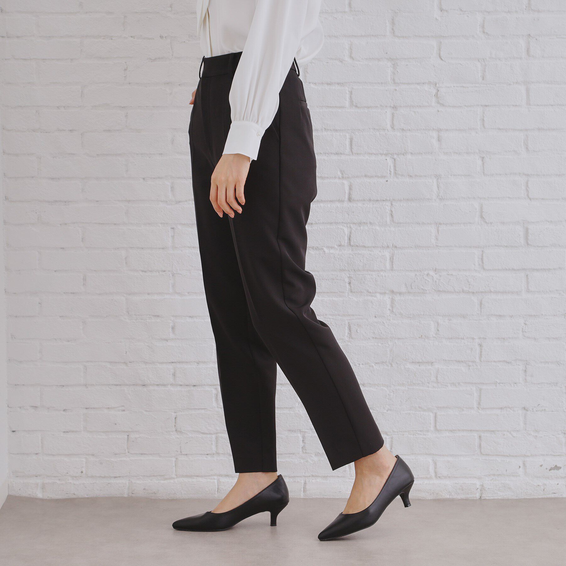 OPAQUE.CLIP「《通勤・セレモニー/セットアップ対応》テーパードパンツ/ダブルクロス【洗濯機洗い可】」|その他|