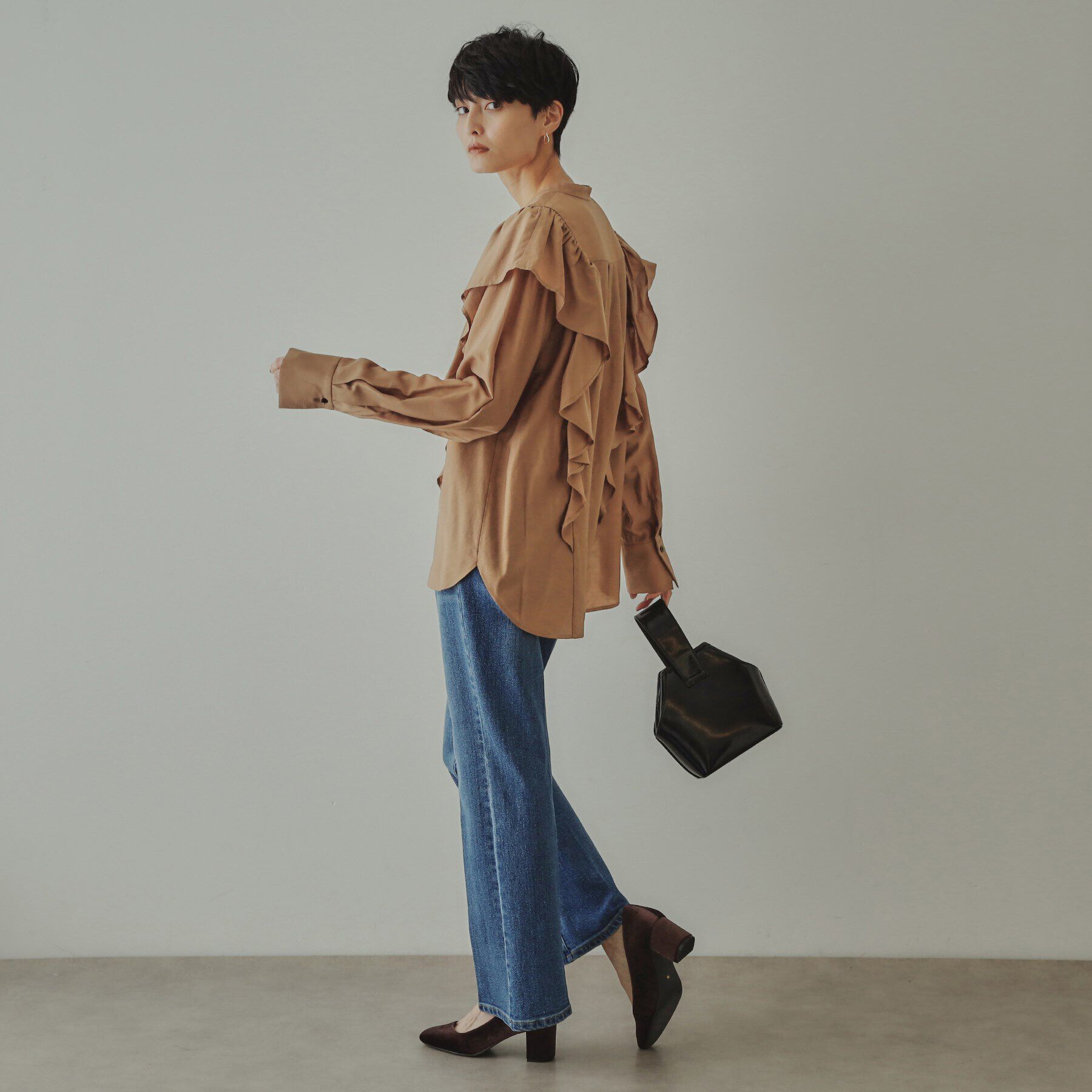 OPAQUE.CLIP「【大草直子さんコラボ】ラッフルブラウス」|シャツ・ブラウス|