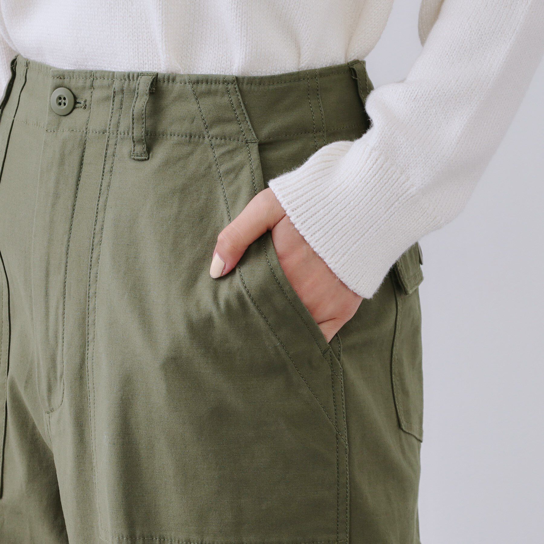 OPAQUE.CLIP「《S-LLサイズ》ストレッチベイカーワイドパンツ【洗濯機洗い可】」|その他|