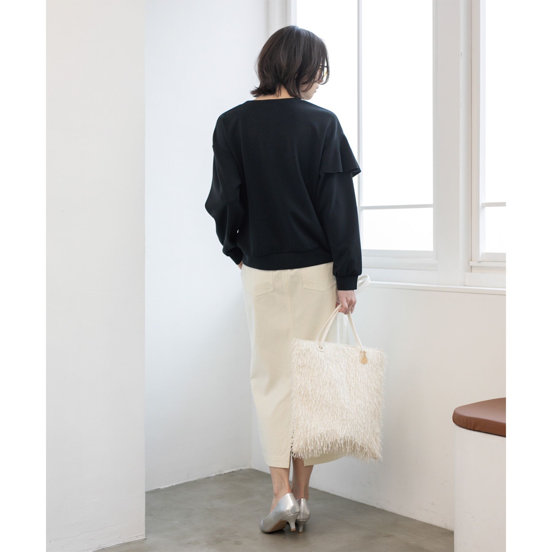 OPAQUE.CLIP「《S-LLsize》ストレッチベイカーナロースカート【洗濯機洗い可】」|スカート|