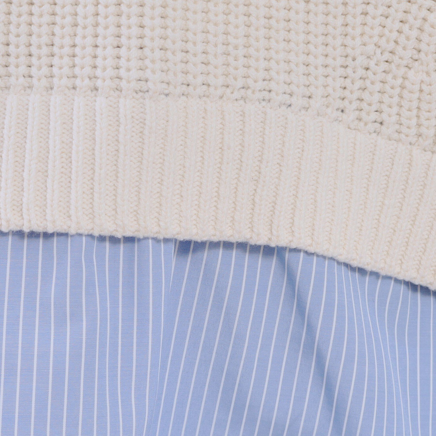 OPAQUE.CLIP「レイヤード風ミドルゲージニット【洗濯機洗い可】」|ニット・セーター|