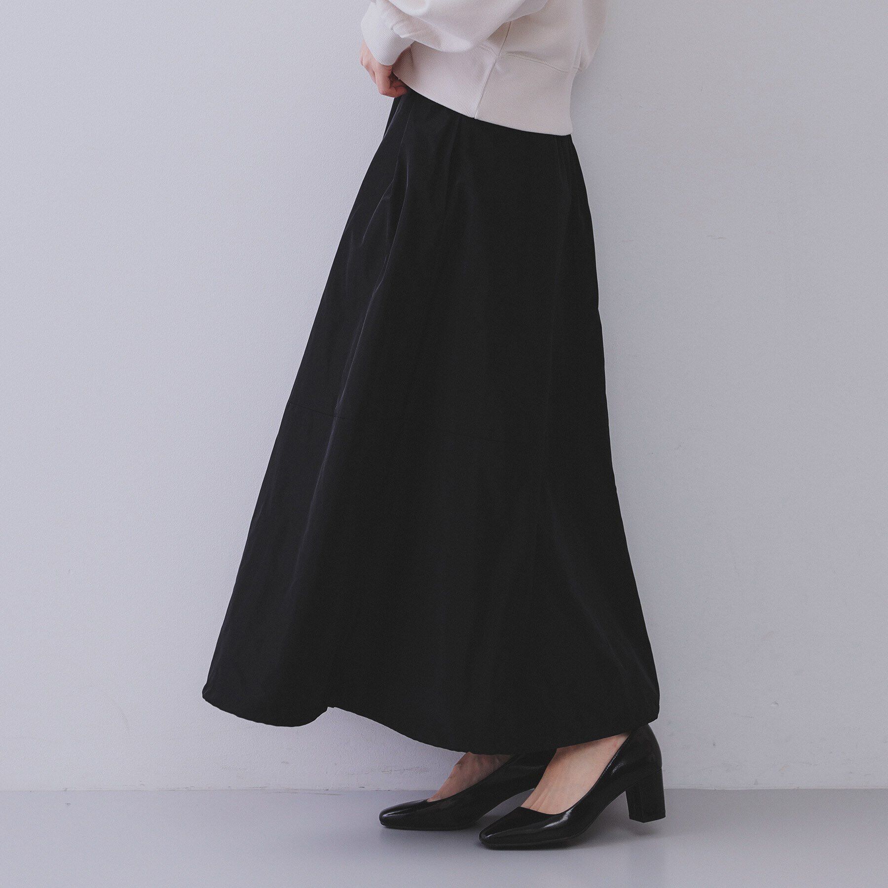 OPAQUE.CLIP「2WAYタックフレアスカート【洗濯機洗い可】」|スカート|