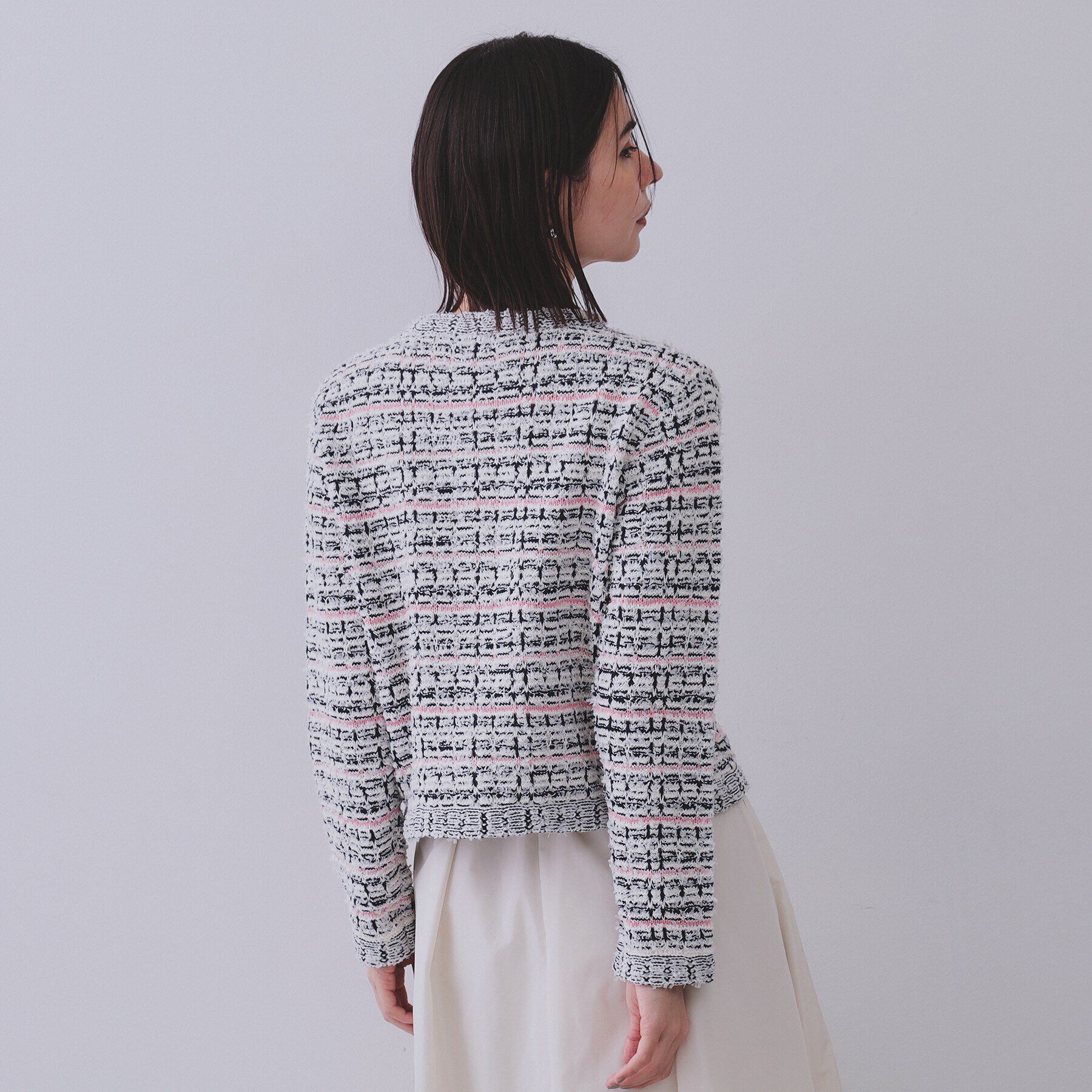 OPAQUE.CLIP「ファンシーMIXニットカーディガン【洗濯機洗い可】」|カーディガン|