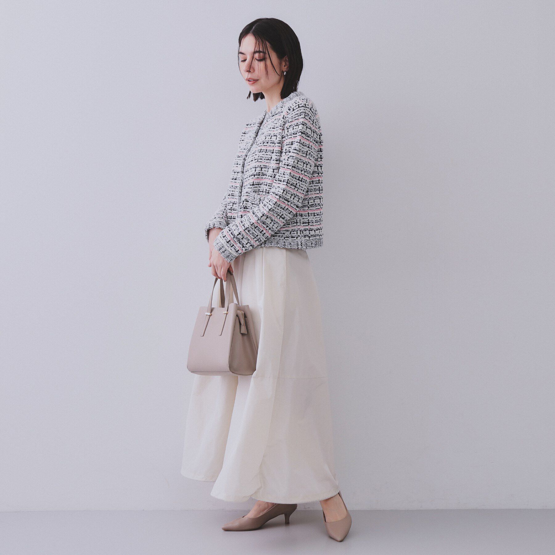 OPAQUE.CLIP「ファンシーMIXニットカーディガン【洗濯機洗い可】」|カーディガン|