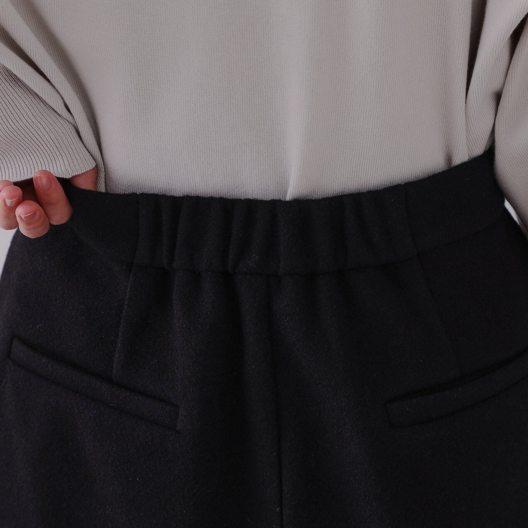 OPAQUE.CLIP「ウールライクストレッチ ワイドクロップドパンツ【洗濯機洗い可】」|その他|