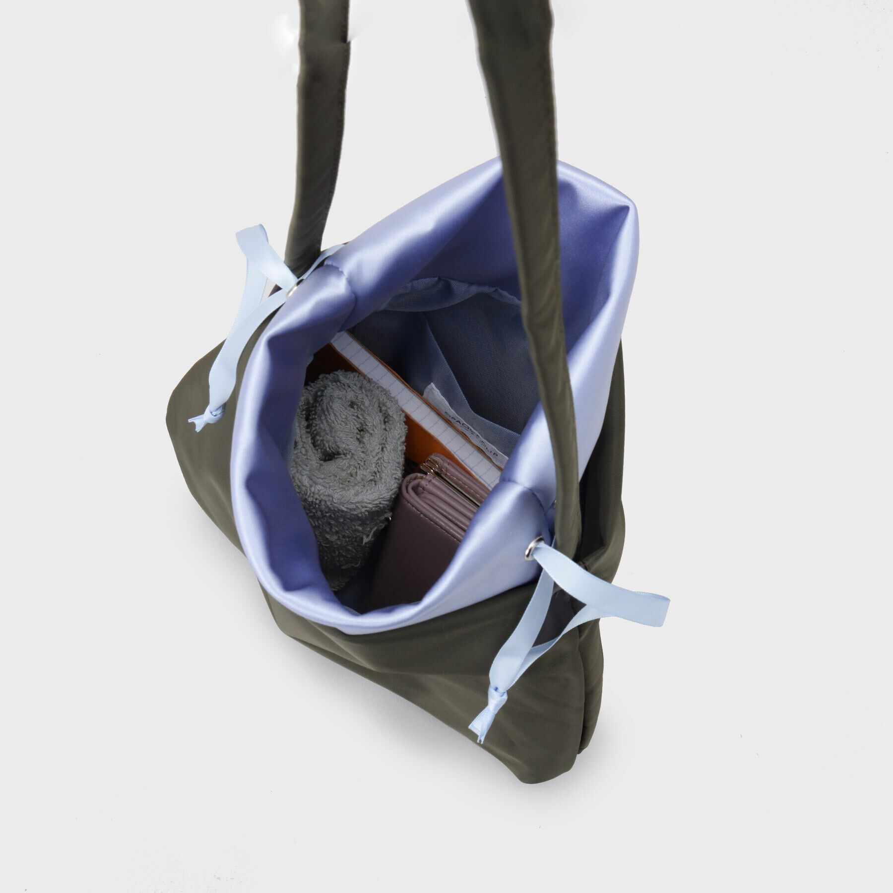 OPAQUE.CLIP「サテンコンビ巾着ワンショルダーバッグ」|ショルダー・メッセンジャー|