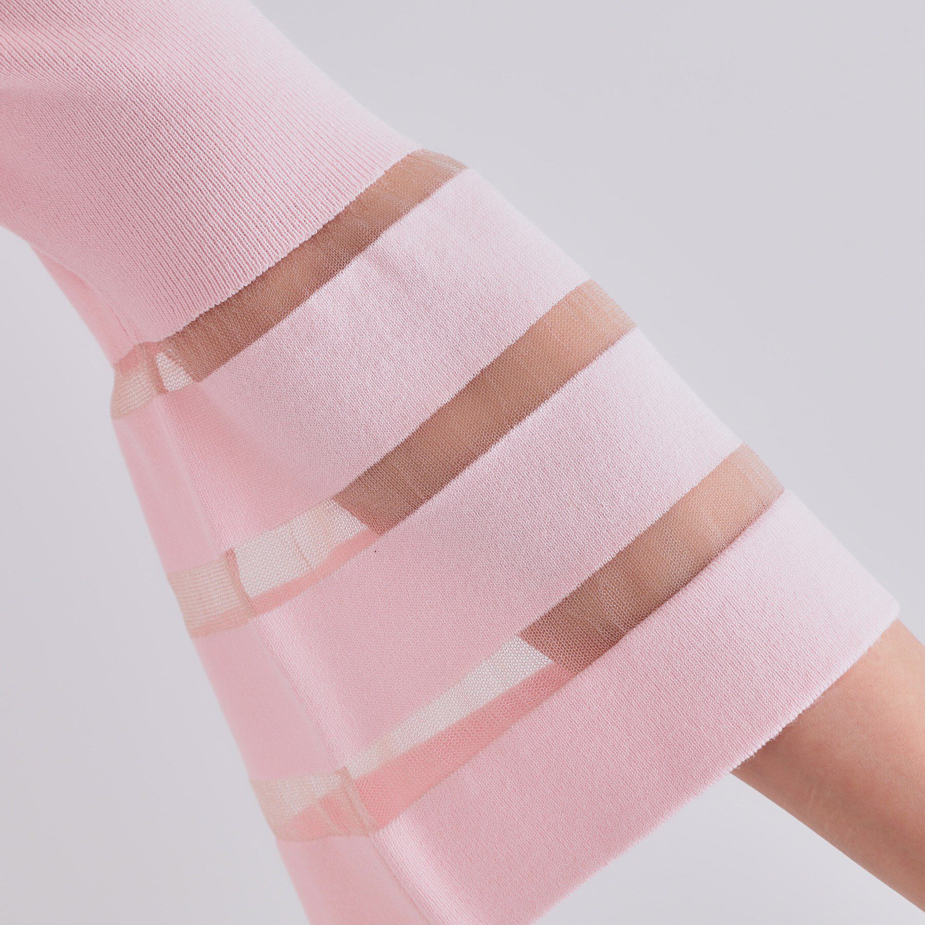 OPAQUE.CLIP「《6色展開》シアーボーダーフレアスリーブニット【洗濯機洗い可】」|ニット・セーター|