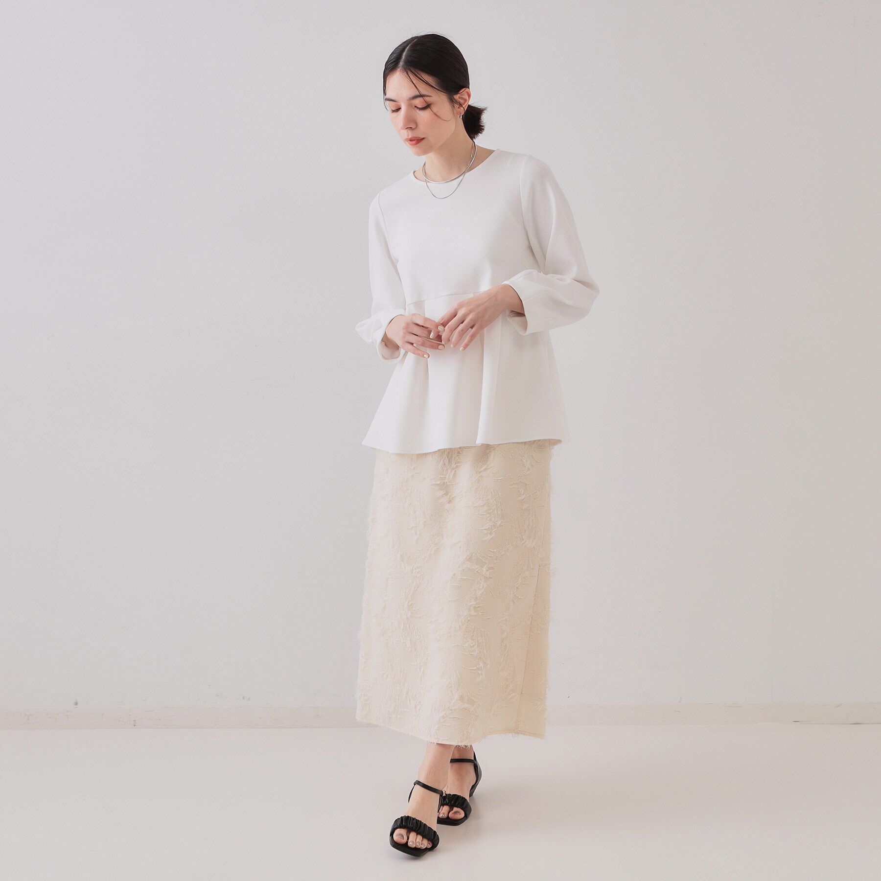 OPAQUE.CLIP「ペプラムトップス【UV/吸水速乾/洗濯機洗い可】」|Tシャツ・カットソー|