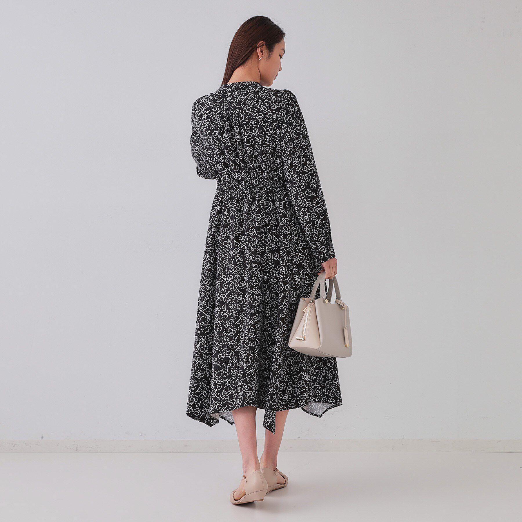 OPAQUE.CLIP「フラワープリントワンピース【洗濯機洗い可】」|ワンピース|