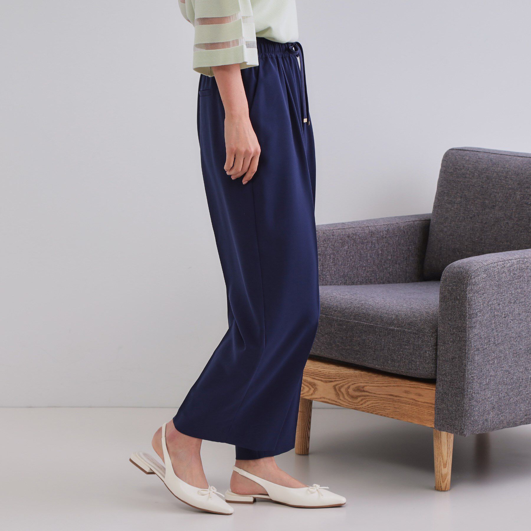 OPAQUE.CLIP「《6色展開/丈が選べる》美脚イージーワイドパンツ/セットアップ対応【ストレッチ/洗濯機洗い可/防シワ」|その他|