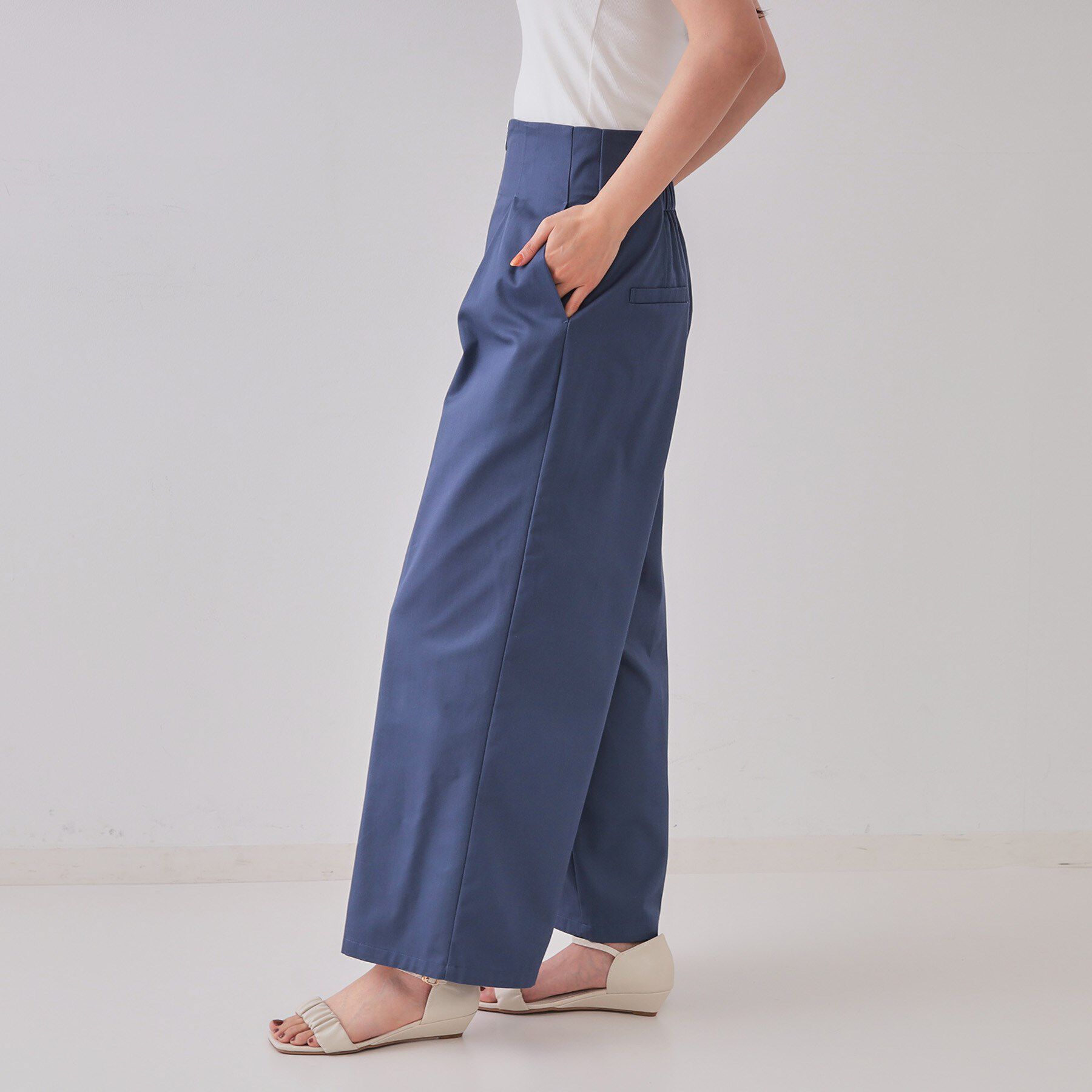 OPAQUE.CLIP「ハイウエストフロントZIPワイドパンツ【洗濯機洗い可】」|その他|