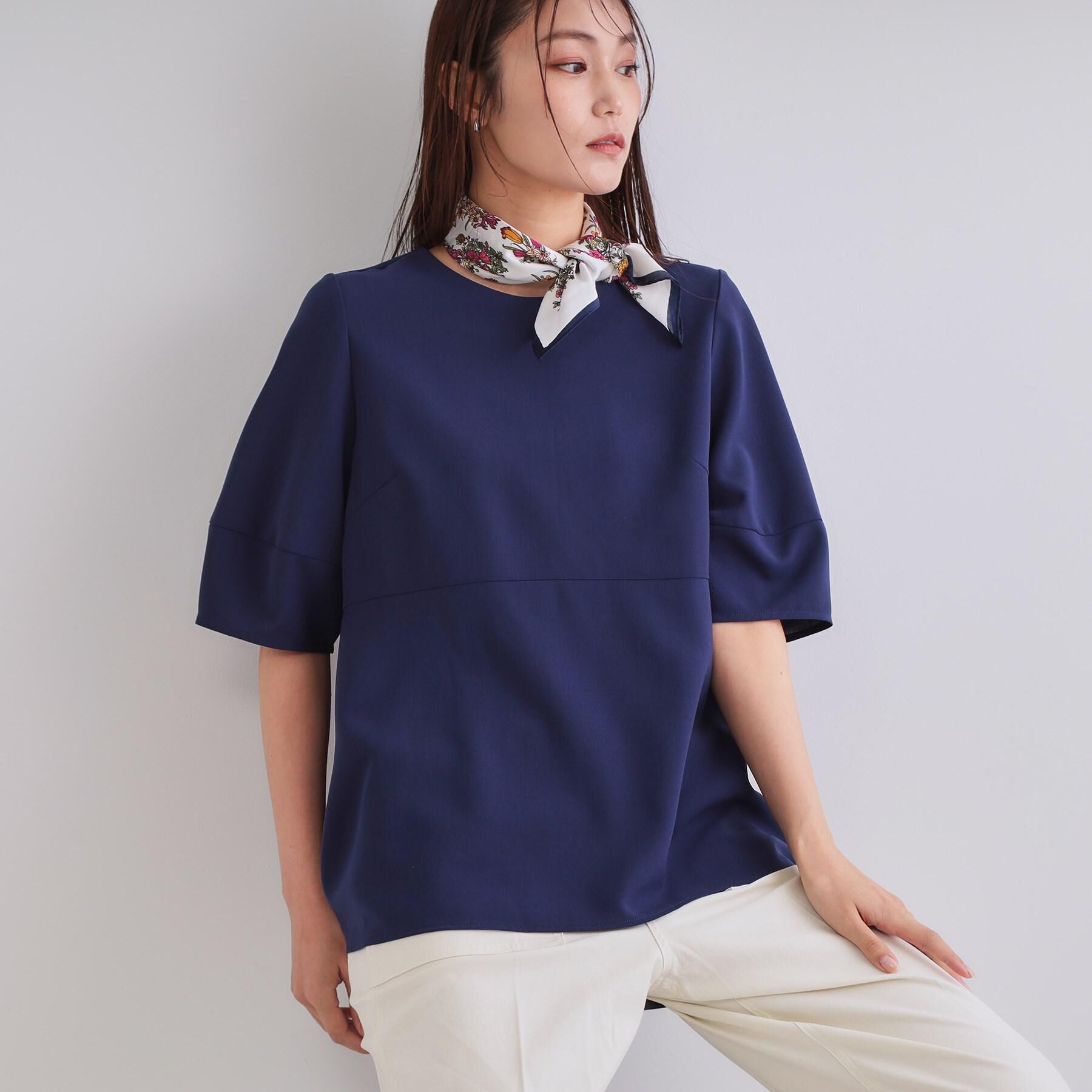 OPAQUE.CLIP「《6色展開》ストレッチペプラムブラウス/セットアップ対応【洗濯機洗い可/防シワ】」|シャツ・ブラウス|