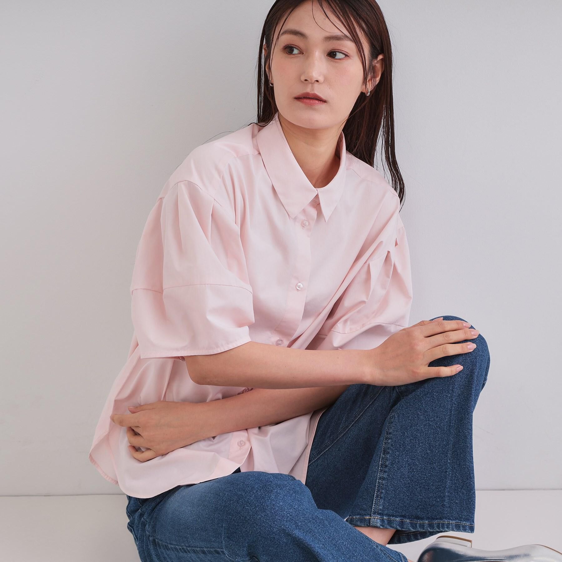 OPAQUE.CLIP「《美人百花掲載》ランタンスリーブシャツ【洗濯機洗い可】」|シャツ・ブラウス|