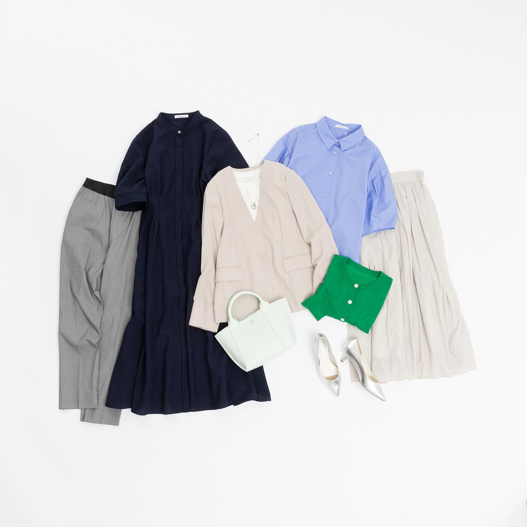 OPAQUE.CLIP「《美人百花掲載》ランタンスリーブシャツ【洗濯機洗い可】」|シャツ・ブラウス|