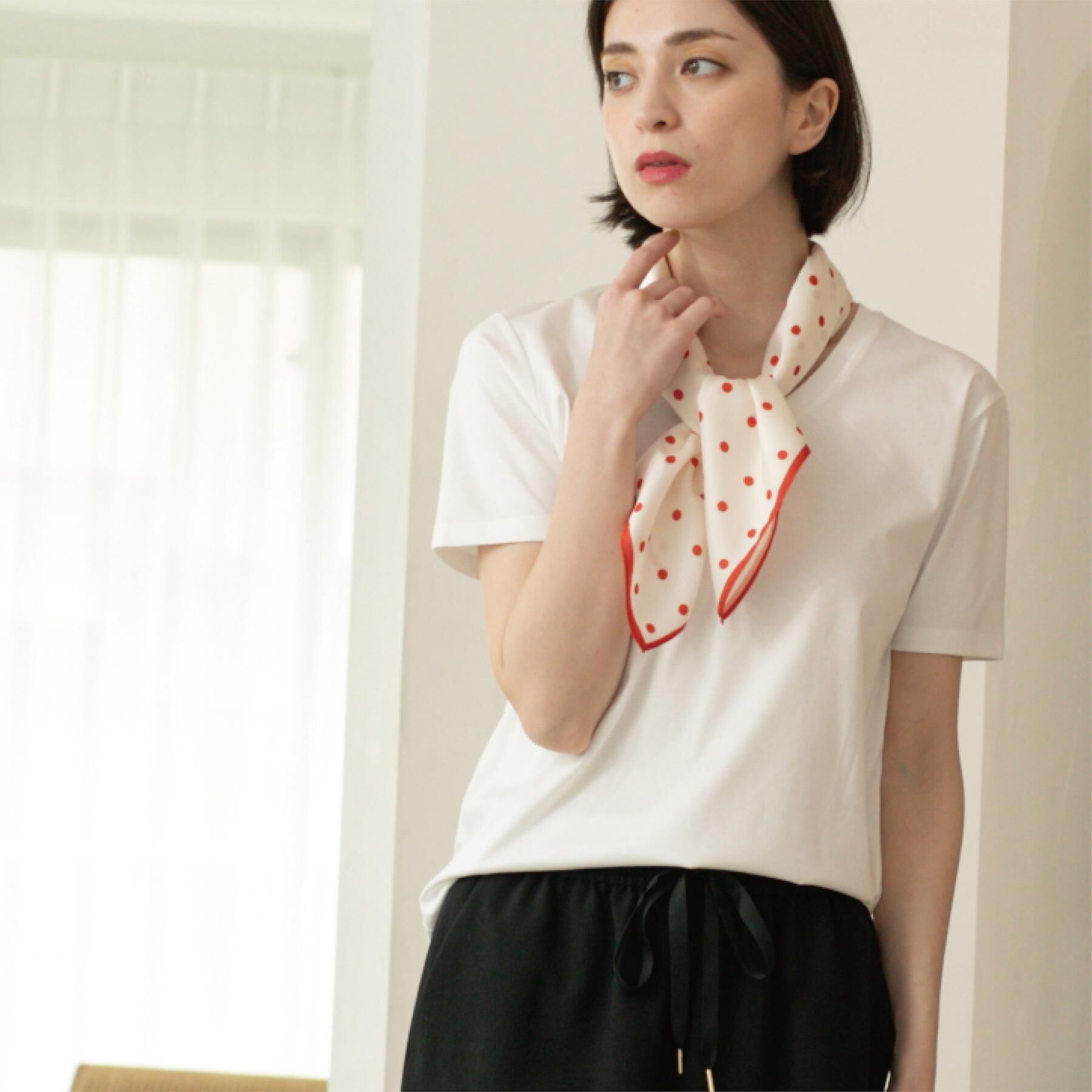 OPAQUE.CLIP「《5色展開/SS-LLサイズ》VネックベーシックTシャツ【接触冷感/洗濯機洗い可】」|Tシャツ・カットソー|