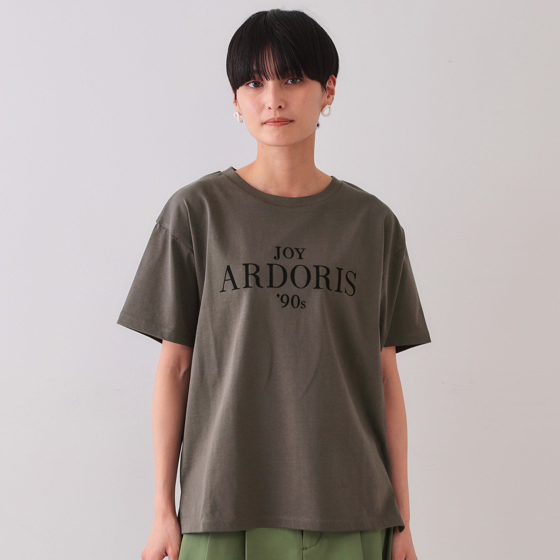 OPAQUE.CLIP「フロッキーロゴTシャツ【洗濯機洗い可】」|Tシャツ・カットソー|