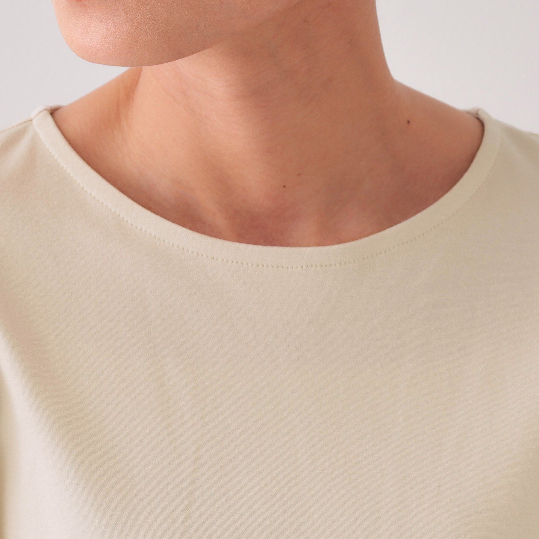 OPAQUE.CLIP「ふくれドッキングスリーブトップス【洗濯機洗い可】」|Tシャツ・カットソー|