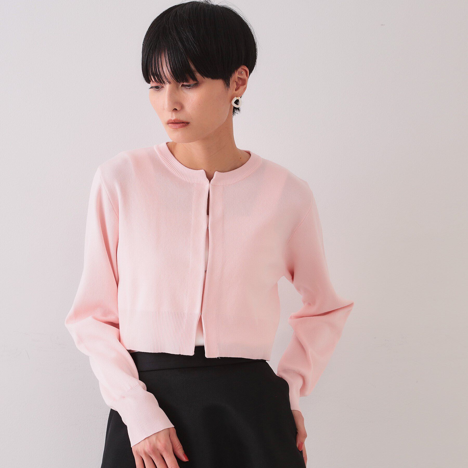 OPAQUE.CLIP「《美人百花掲載》ショートカーディガン&times;リブキャミソール【洗濯機洗い可/抗ピル】」|その他|