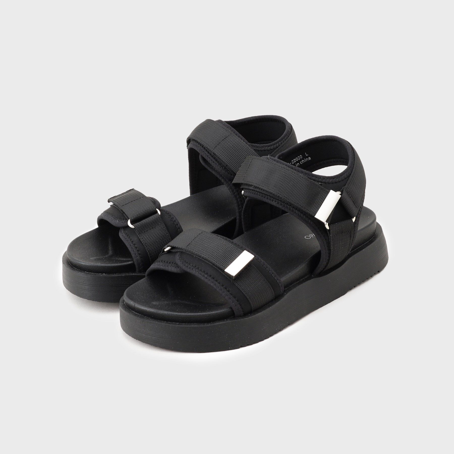 OPAQUE.CLIP「厚底スポーティーサンダル」|サンダル|ブラック(019)