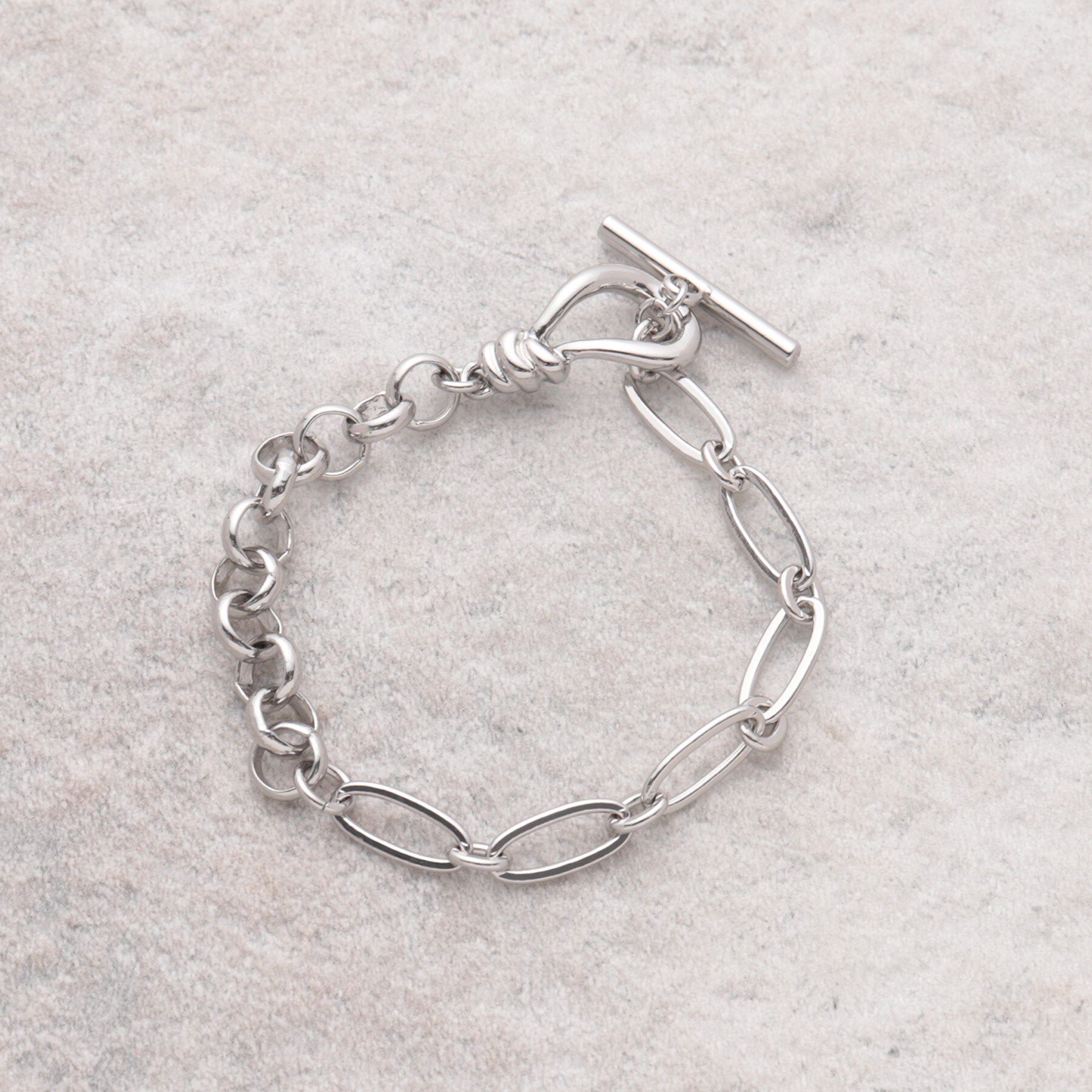 OPAQUE.CLIP「2種チェーンブレスレット」|ブレスレット・バングル|シルバー(006)