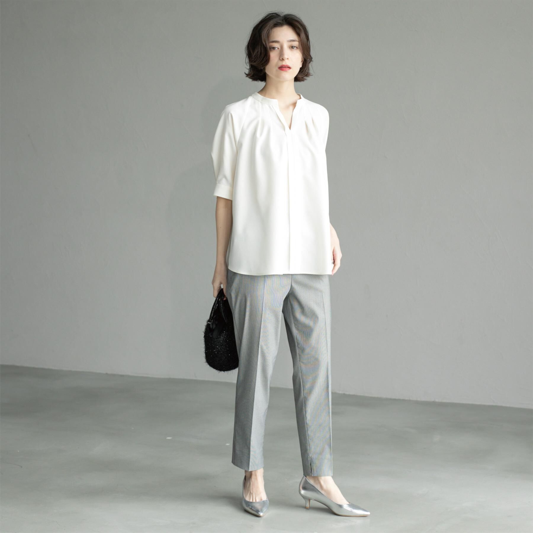 OPAQUE.CLIP「タックスキッパーブラウス【洗濯機洗い可】」|シャツ・ブラウス|