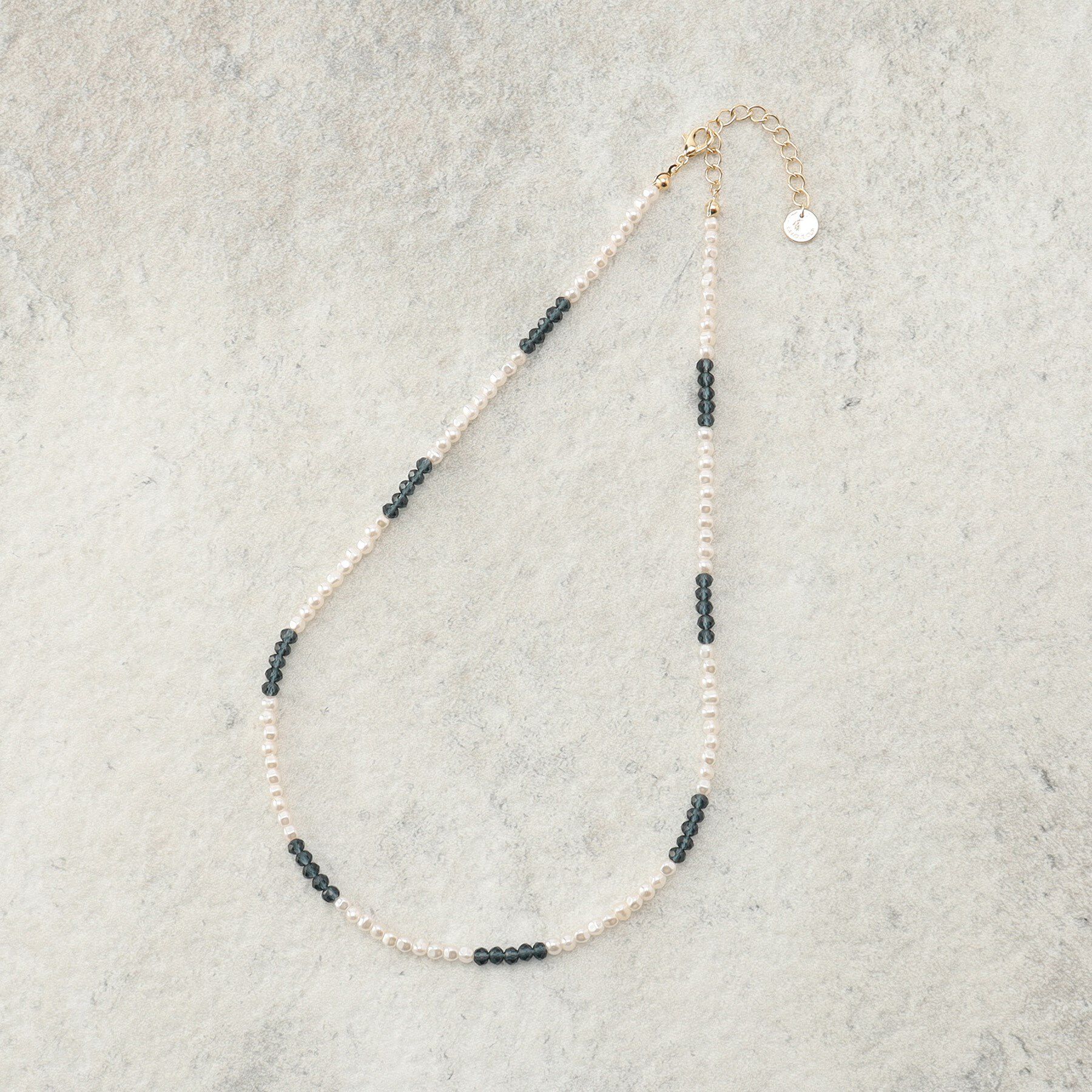 OPAQUE.CLIP「ガラスビーズネックレス」|ネックレス|ブルー(093)