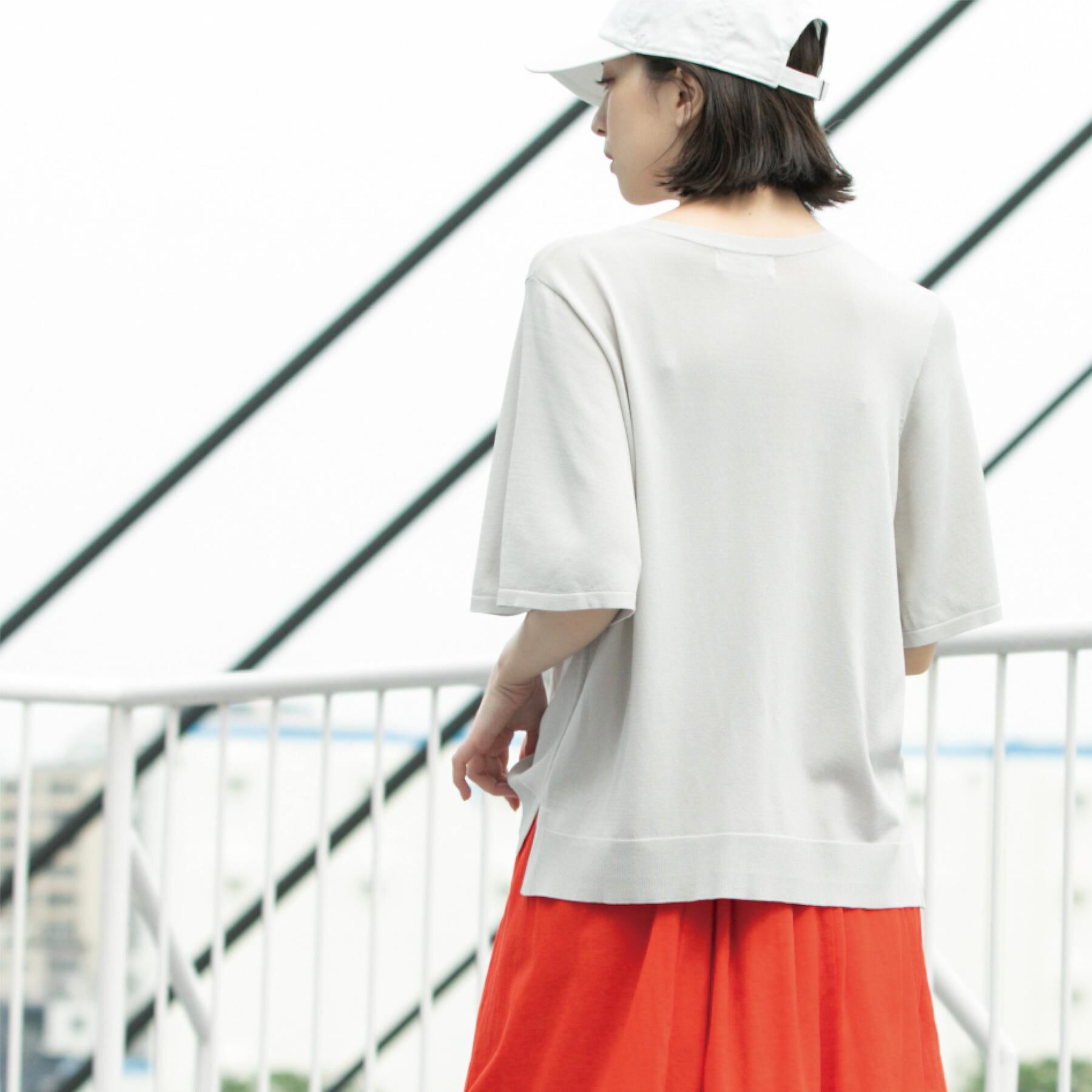 OPAQUE.CLIP「《6色展開/S-LLサイズ》フレアスリーブニット【UV/接触冷感/抗ピル/洗濯機洗い可】」|ニット・セーター|