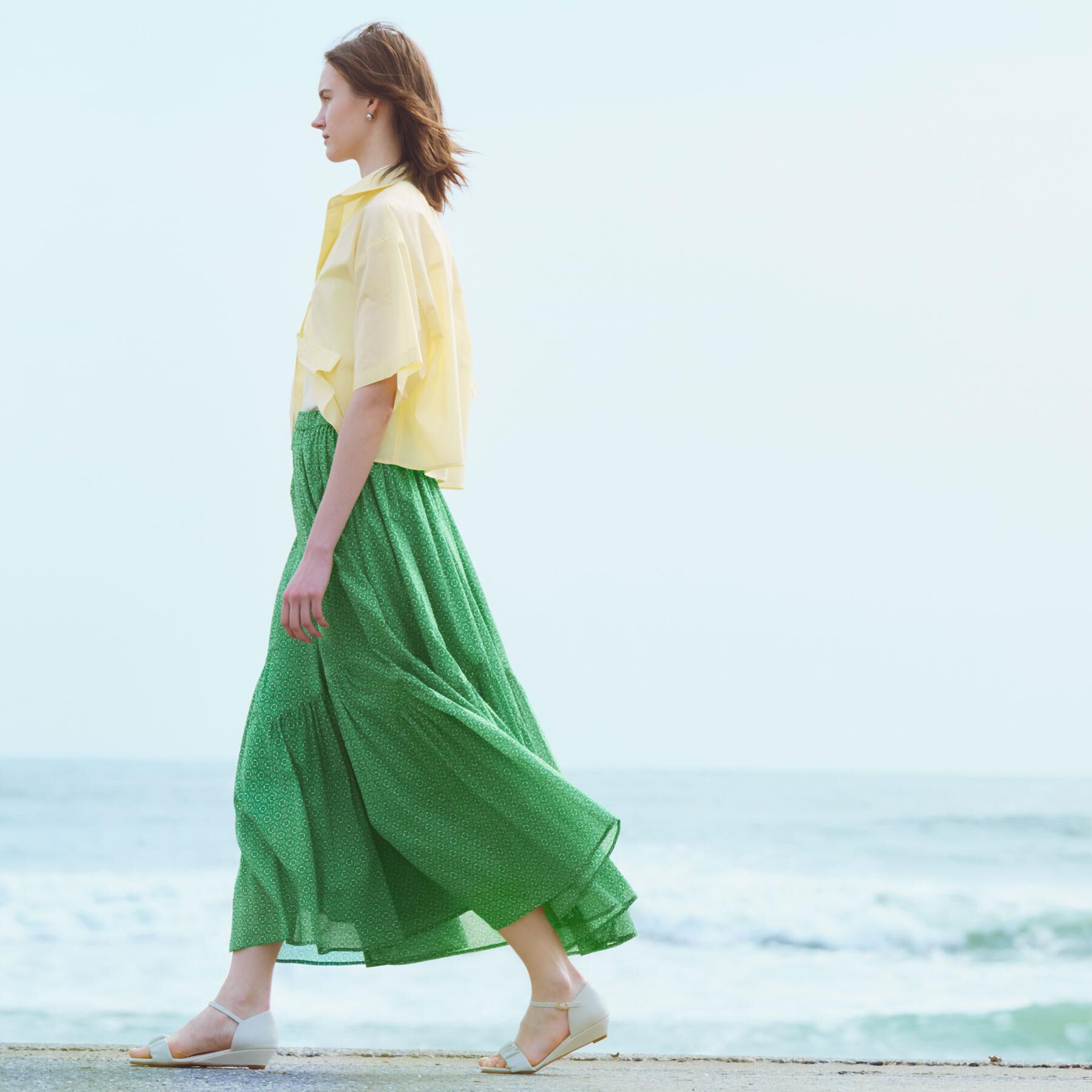 OPAQUE.CLIP「クロップドハーフスリーブシャツ【洗濯機洗い可】」|シャツ・ブラウス|