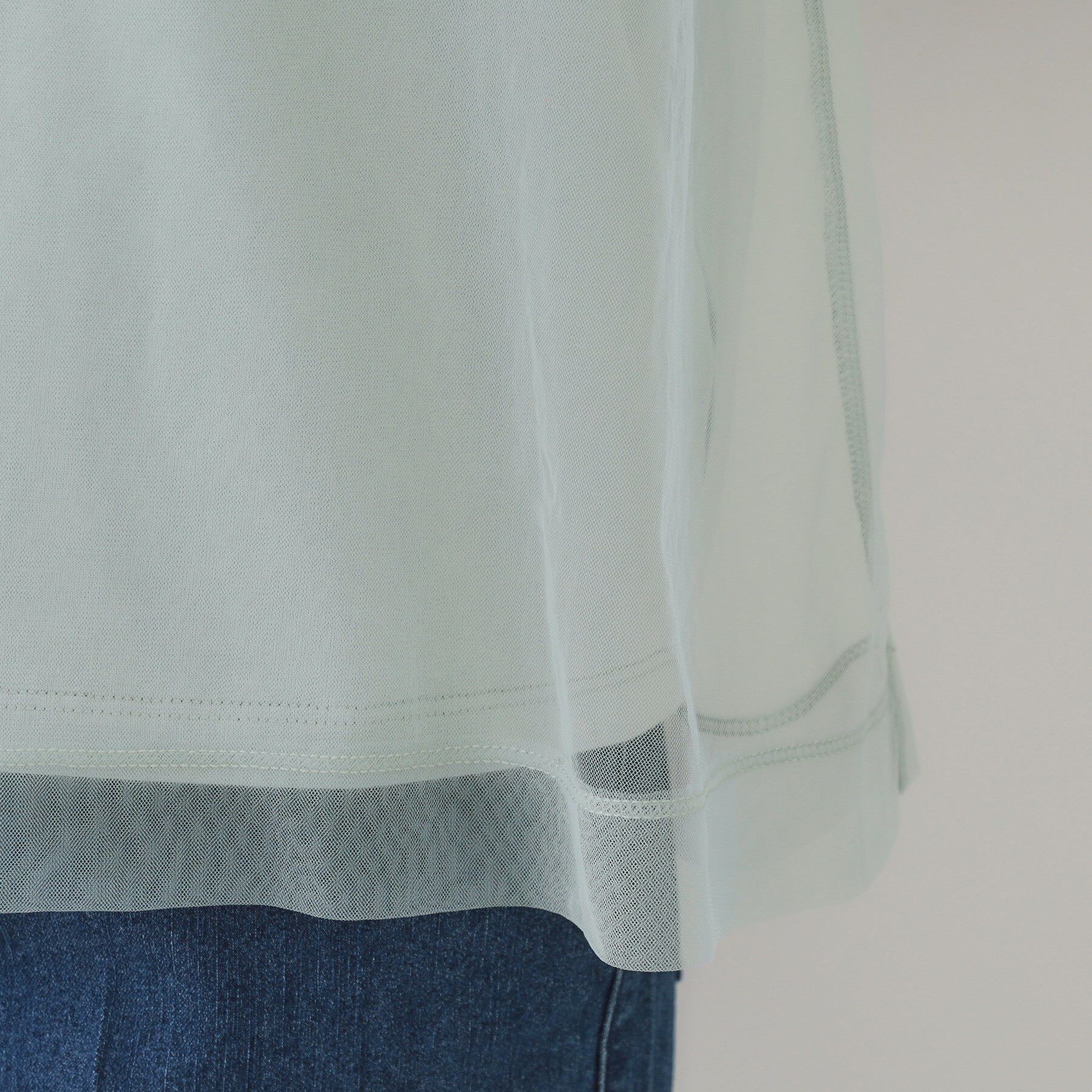 OPAQUE.CLIP「チュールレイヤードトップス【洗濯機洗い可】」|Tシャツ・カットソー|