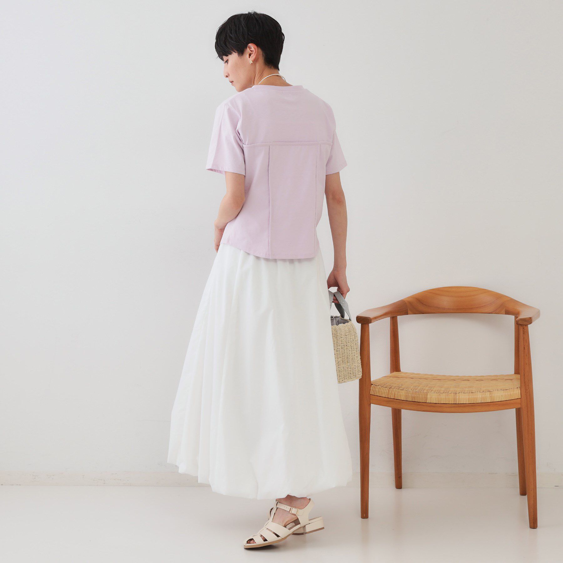 OPAQUE.CLIP「切り替えデザインカットソー【洗濯機洗い可】」|Tシャツ・カットソー|