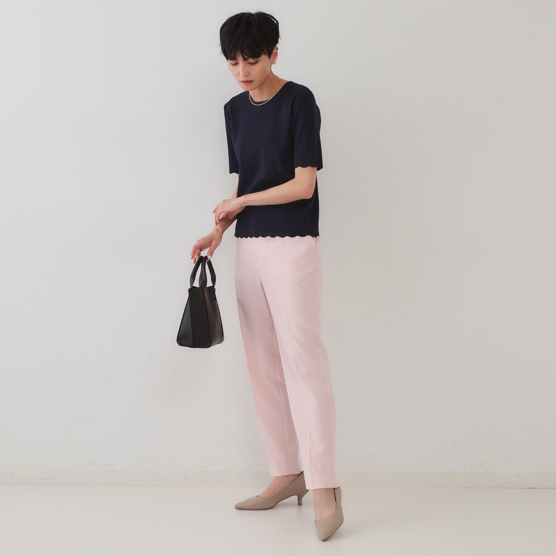 OPAQUE.CLIP「裾スカラップニット【洗濯機洗い可】」|ニット・セーター|