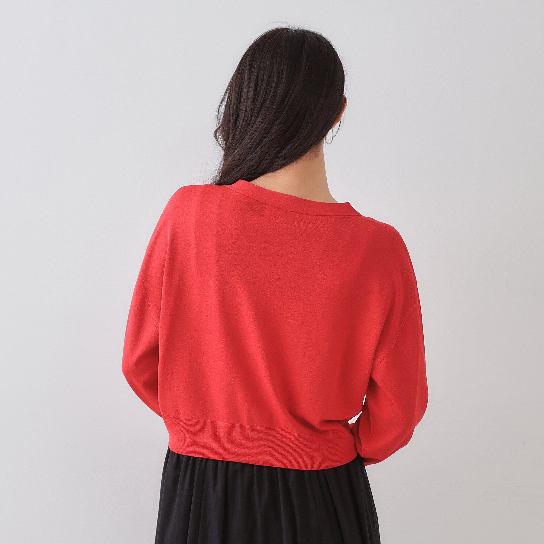 OPAQUE.CLIP「UV Vネックニットカーディガン【接触冷感/洗濯機洗い可/抗ピル】」|カーディガン|