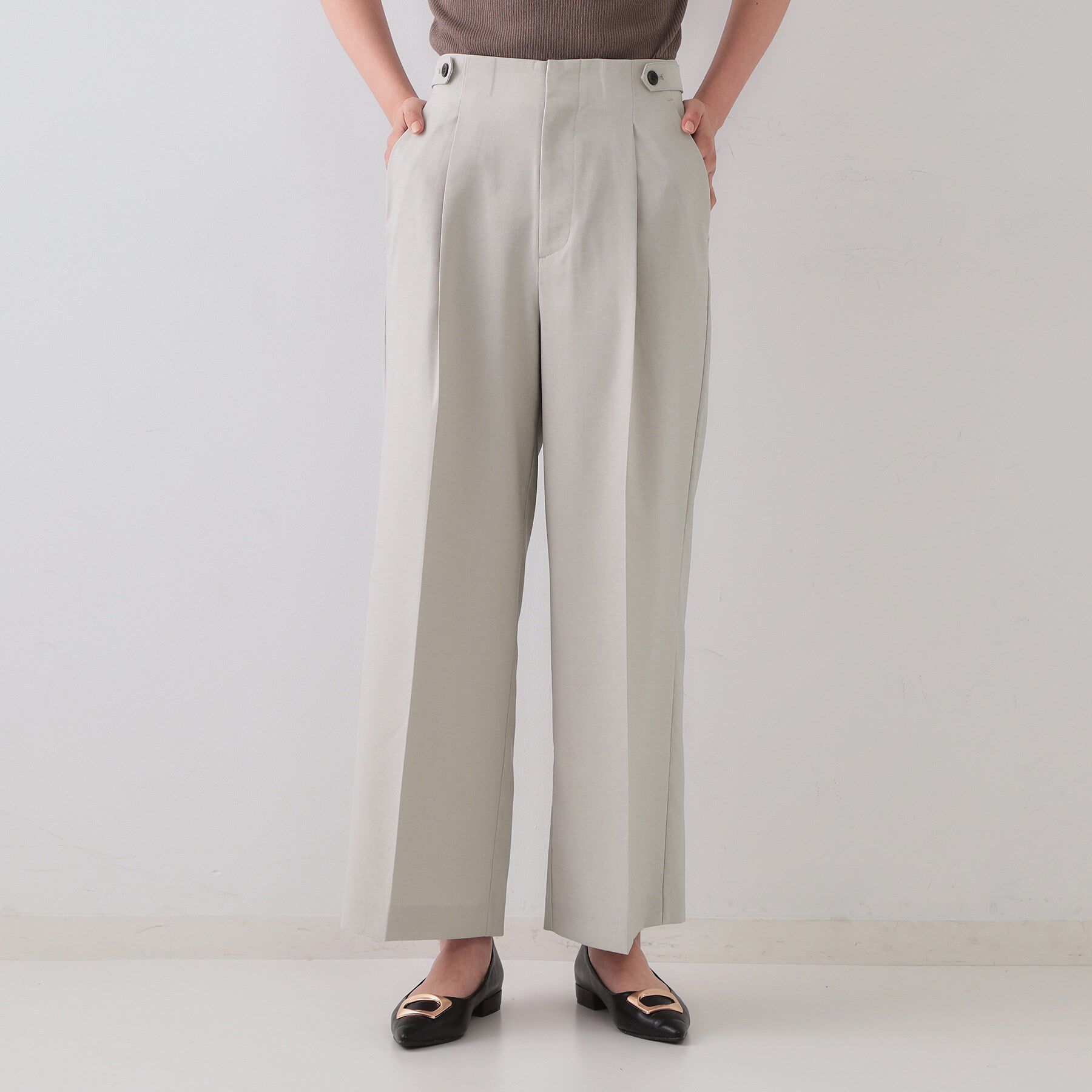 OPAQUE.CLIP「ストレッチデザインワイドパンツ/セットアップ対応可【UV/接触冷感/洗濯機洗い可/抗ピル】」|その他|