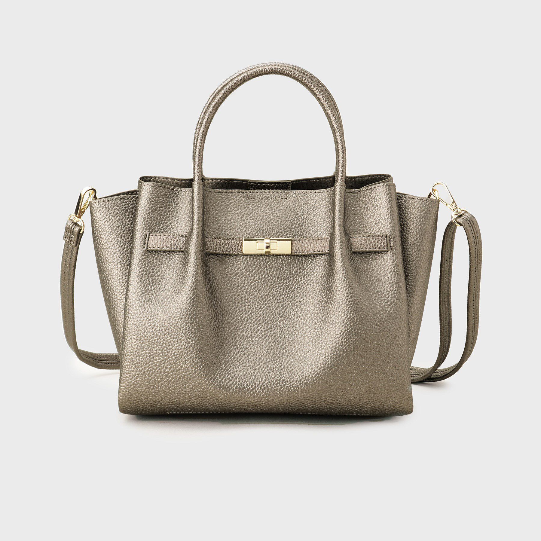 OPAQUE.CLIP「【軽量/2WAY/通勤対応】フロントベルトデザインミドルトートバッグ」|ショルダー・メッセンジャー|