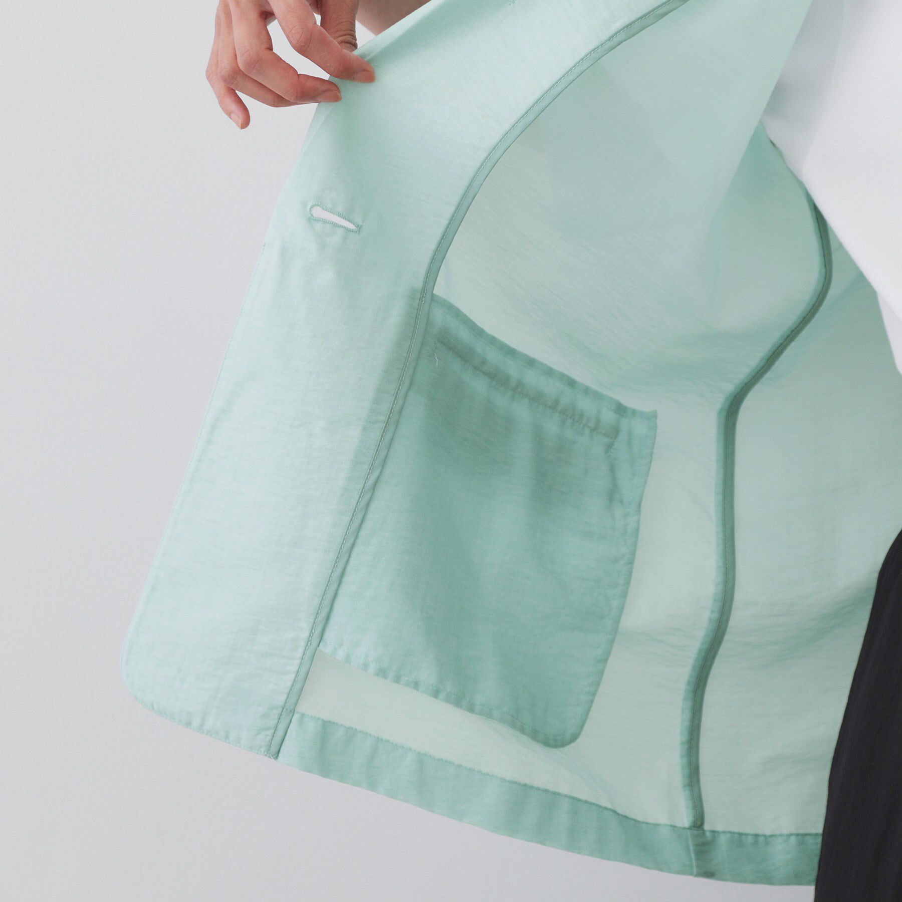 OPAQUE.CLIP「シアーハーフスリーブテーラードジャケット【洗える】」|テーラードジャケット|