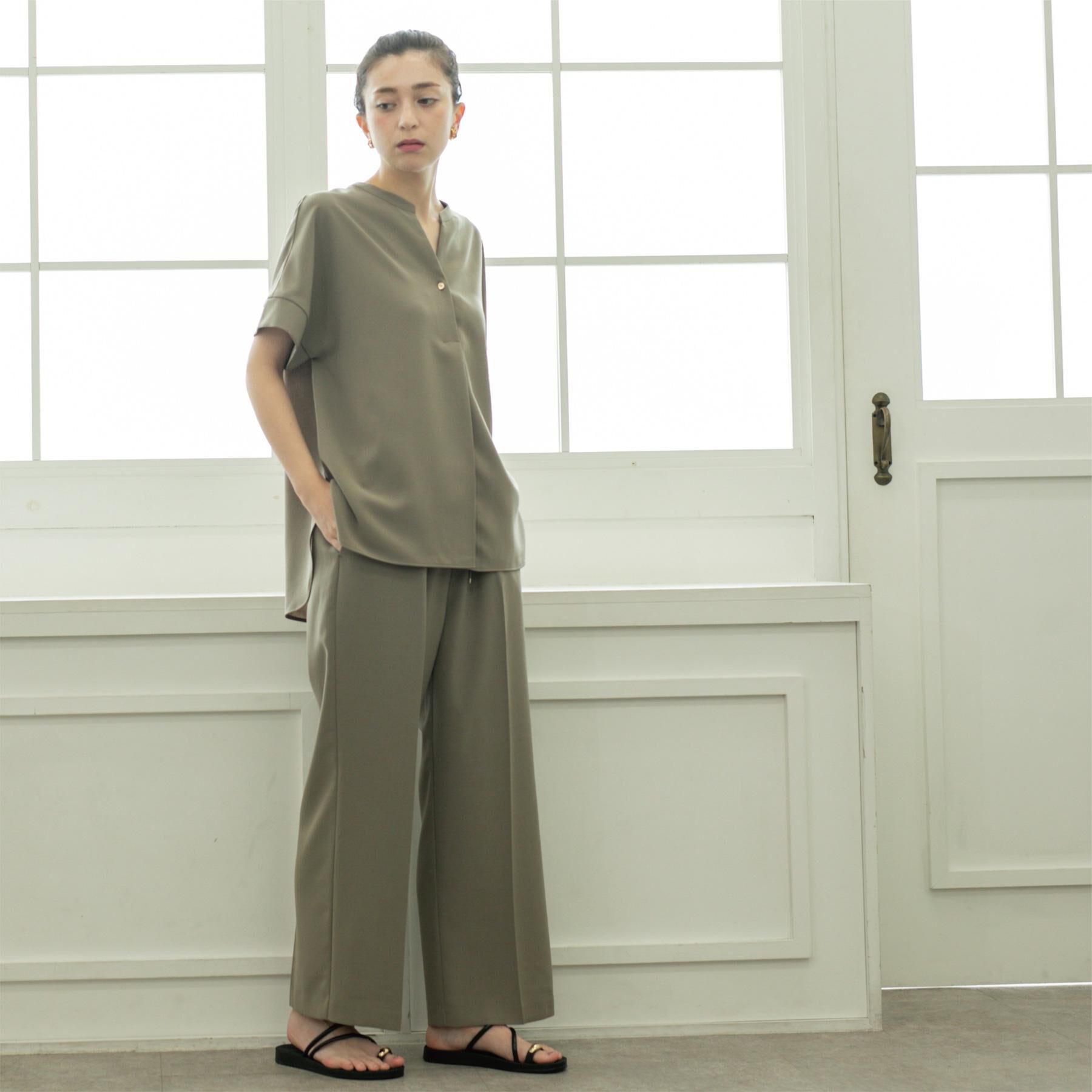 OPAQUE.CLIP「《丈が選べる/SS-LLサイズ》美脚ストレッチイージーワイドパンツ/セットアップ対応【防シワ/洗濯機」|その他|