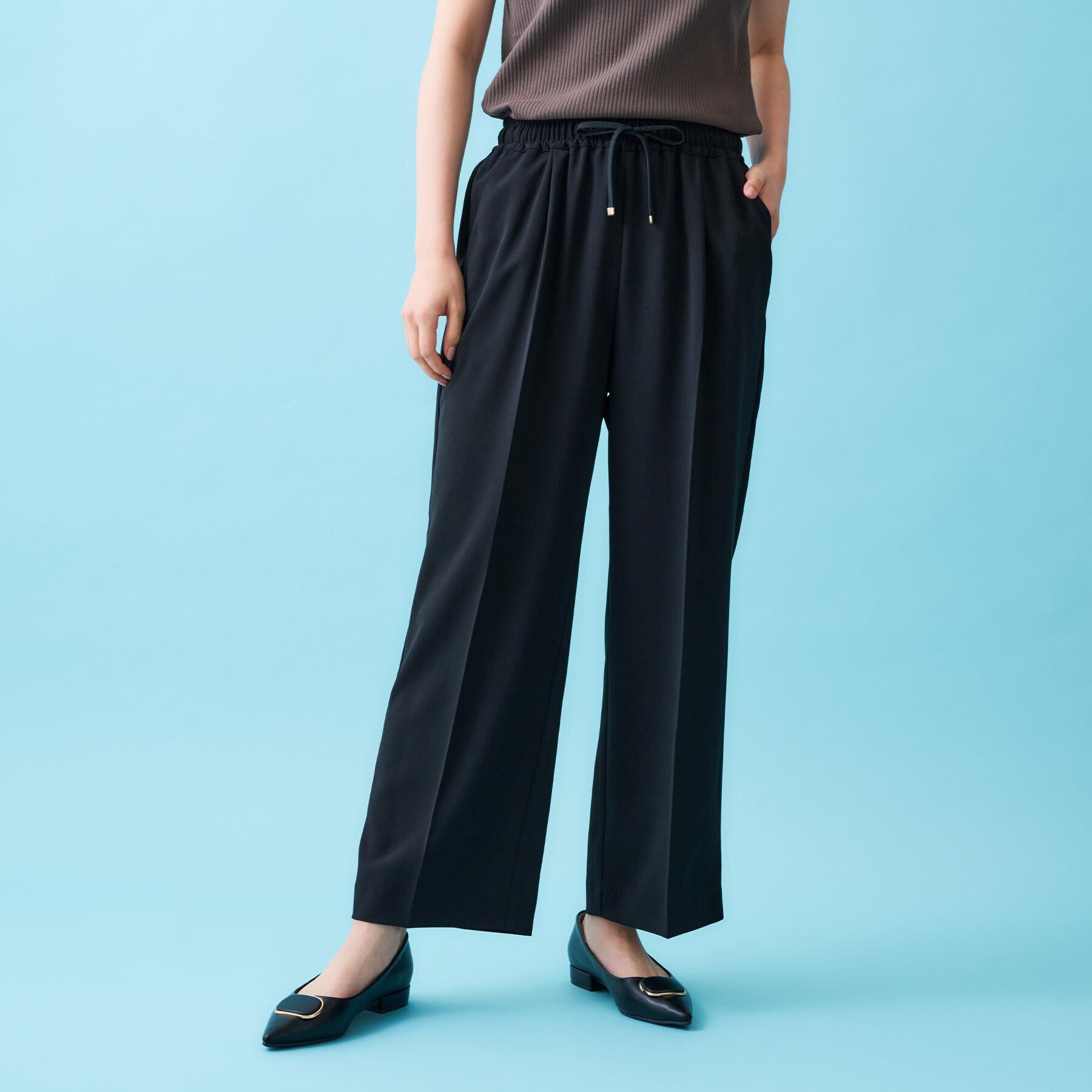 OPAQUE.CLIP「《丈が選べる/SS-LLサイズ》美脚ストレッチイージーワイドパンツ/セットアップ対応【防シワ/洗濯機」|その他|