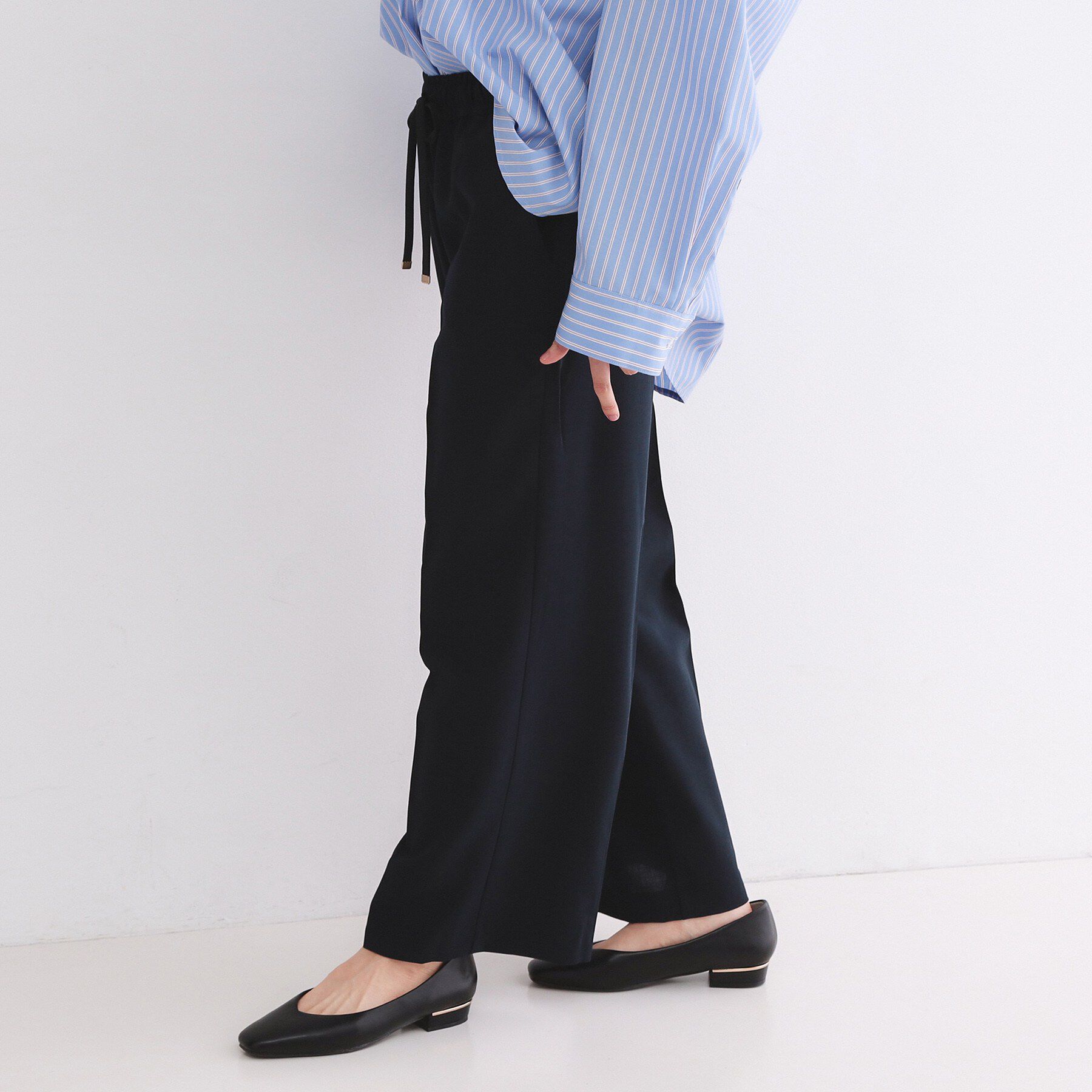 OPAQUE.CLIP「《丈が選べる/SS-LLサイズ》美脚ストレッチイージーワイドパンツ/セットアップ対応【防シワ/洗濯機」|その他|